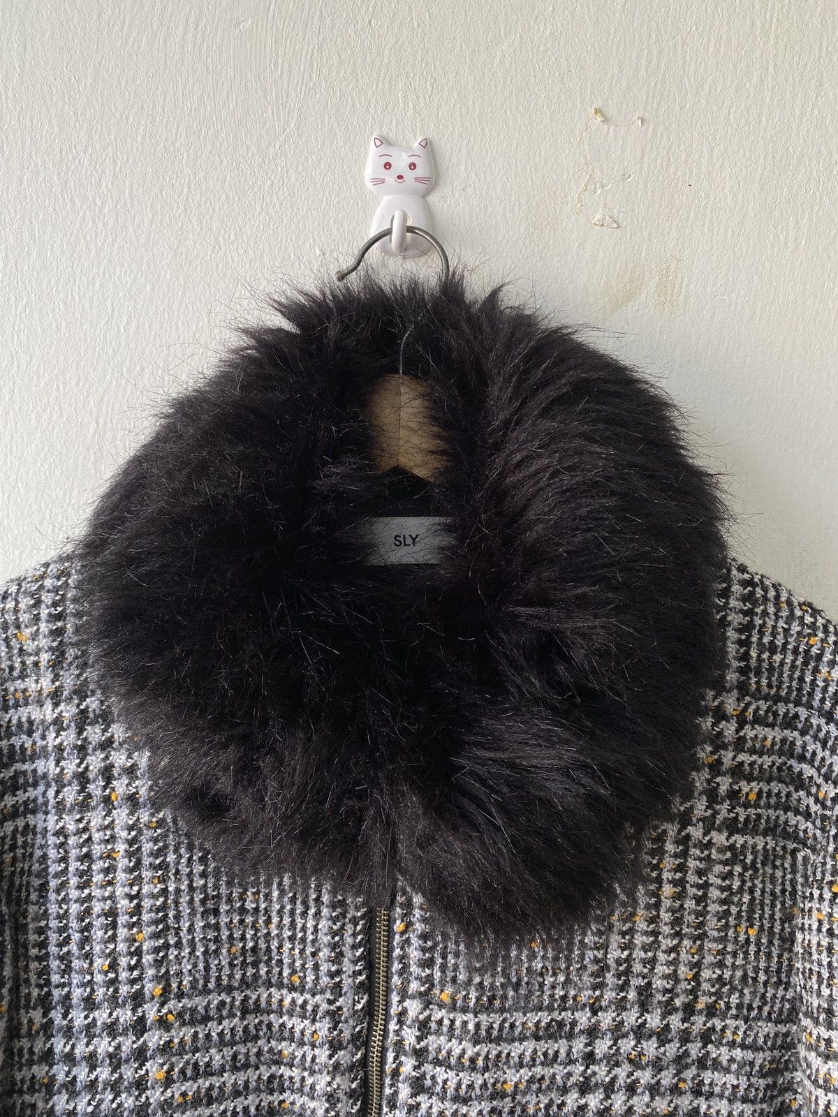 Japanese Brand × Le Grande Bleu (L.G.B.) SLY Japan Knit Wool Design Fur Zipper Jacket Size US L / EU 52-54 / 3 - 7 Thumbnail