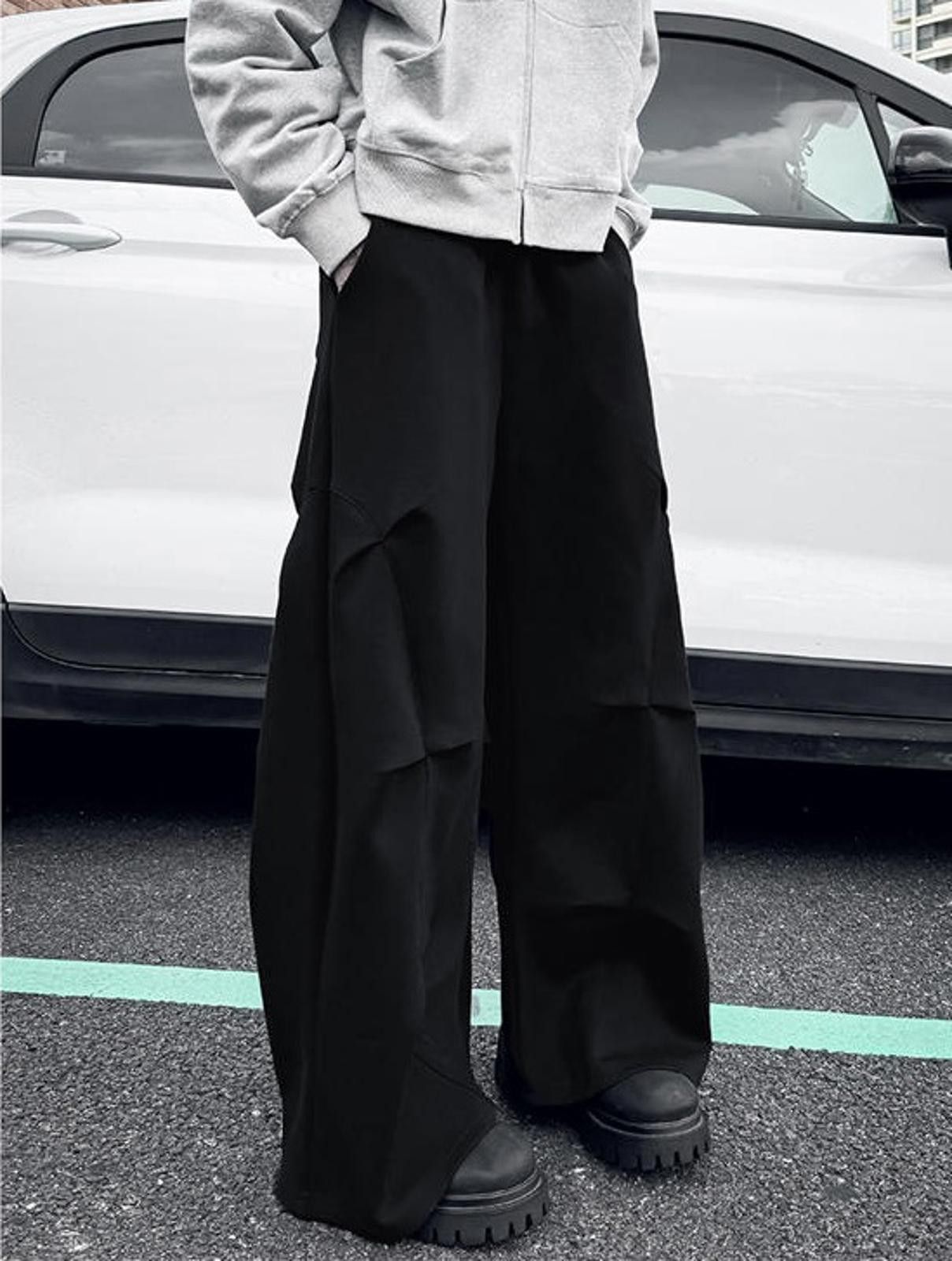 Vintage Pleated Crease Wide-leg Mopping Casual Pants Size US 32 / EU 48 - 2 Thumbnail