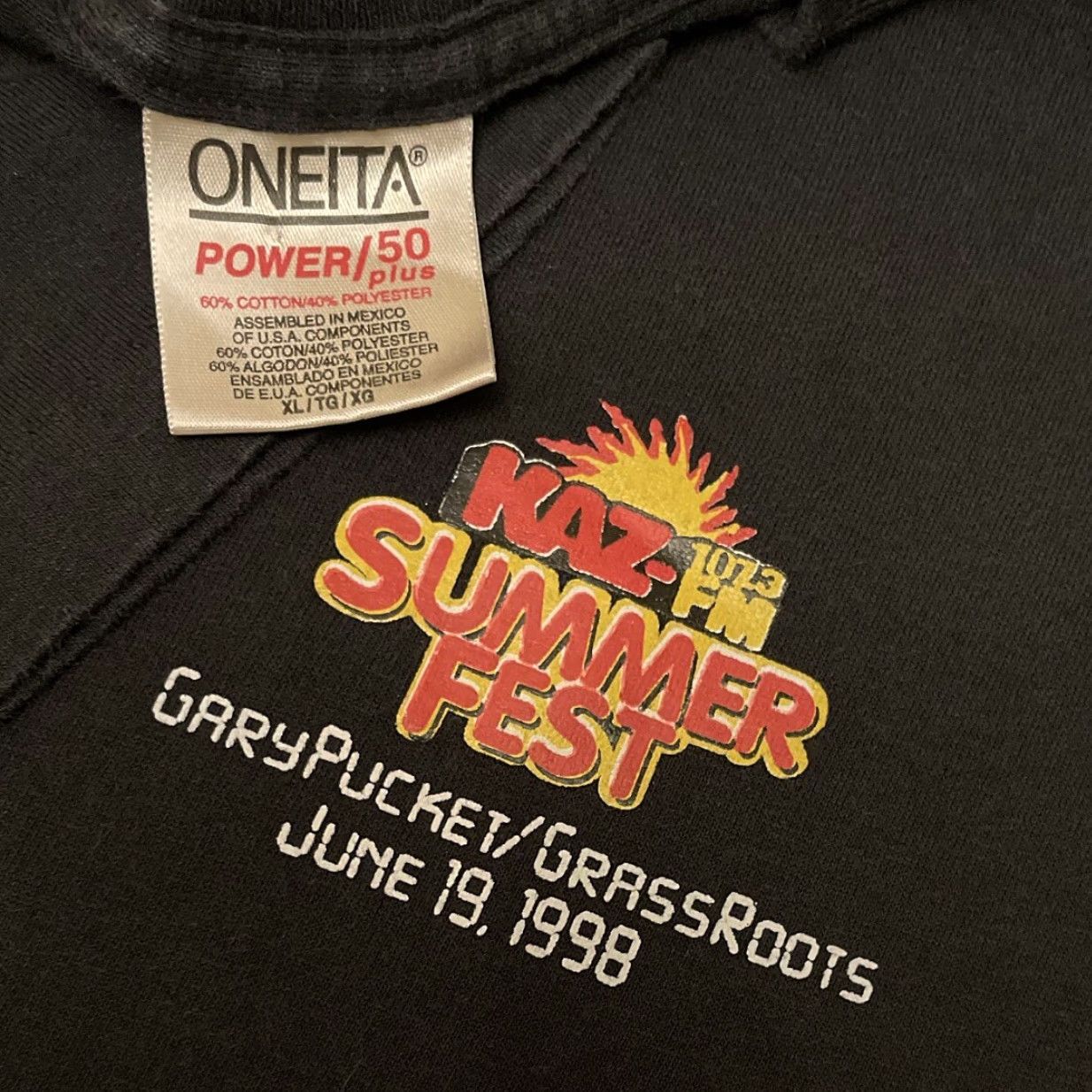 Roots VINTAGE Gary Pucket Grass Roots Summer Fest Tour 1998 Band Tee Shirt XL Black 90s Men Mens Size US XL / EU 56 / 4 - 2 Thumbnail