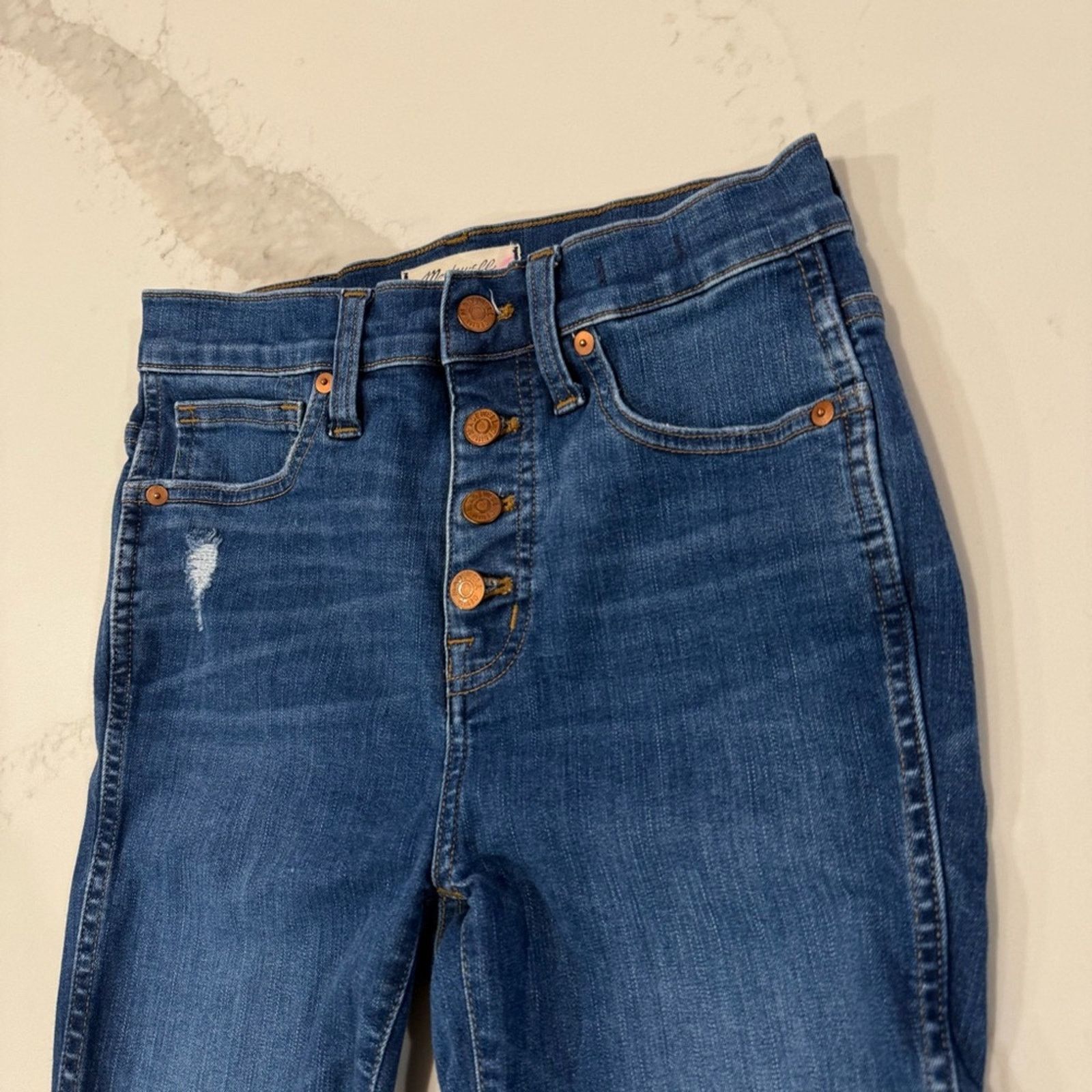 Madewell Madewell 10” HighRise Skinny Denim Jeans ButtonFly Womens 26 Size 26" / US 2 / IT 38 - 8 Thumbnail