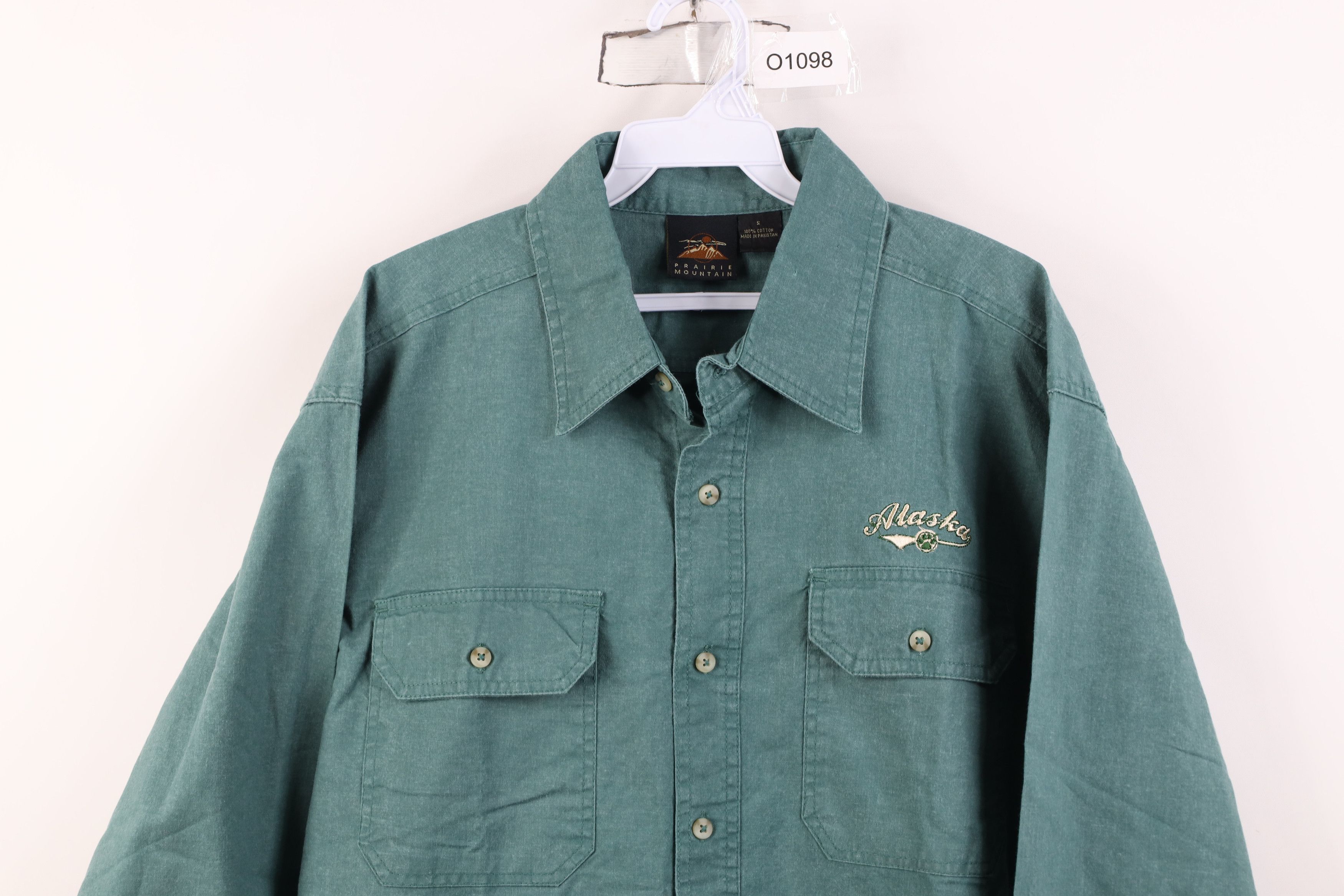 Vintage Vintage 90s Streetwear Canvas Collared Button Shirt Cotton Size US S / EU 44-46 / 1 - 2 Thumbnail