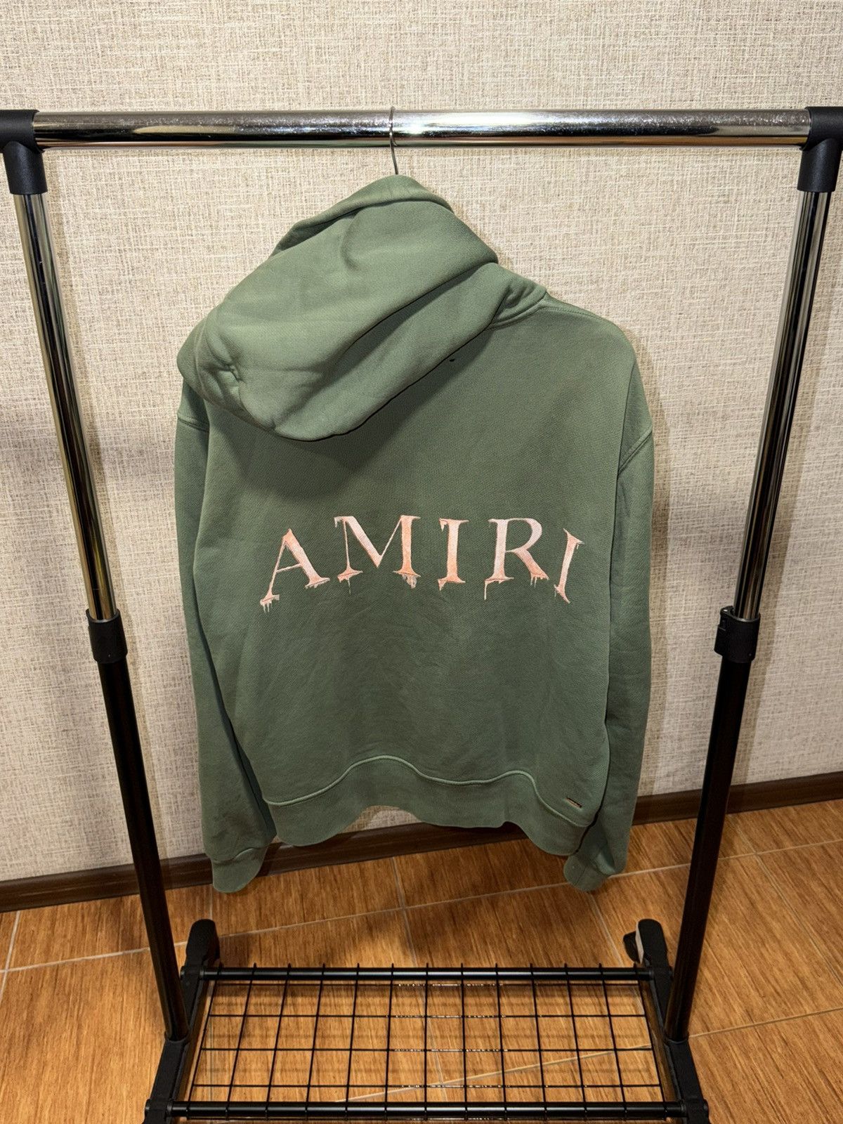 Amiri AMIRI WATERCOLOUR MA “GREEN / PEACH” HOODIE Size US M / EU 48-50 / 2 - 2 Thumbnail