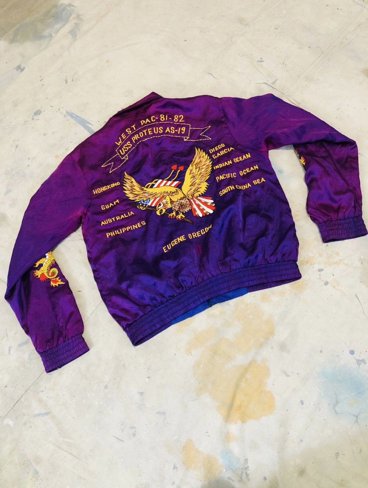 Vintage Vintage USS Proteus Souvenir Jacket – Sunfaded – Size Small Size US S / EU 44-46 / 1 - 10 Thumbnail
