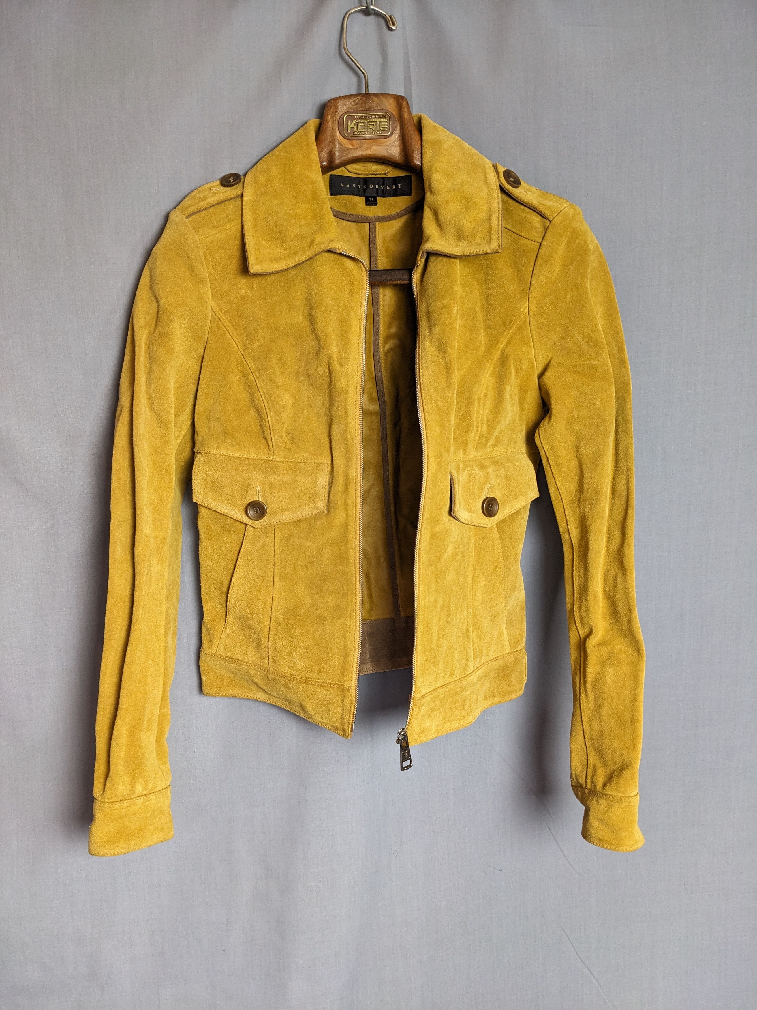 Designer VENTCOUVERT - Jacket - 100% calf split Leather - Size 38 Size XS / US 0-2 / IT 36-38 - 1 Thumbnail