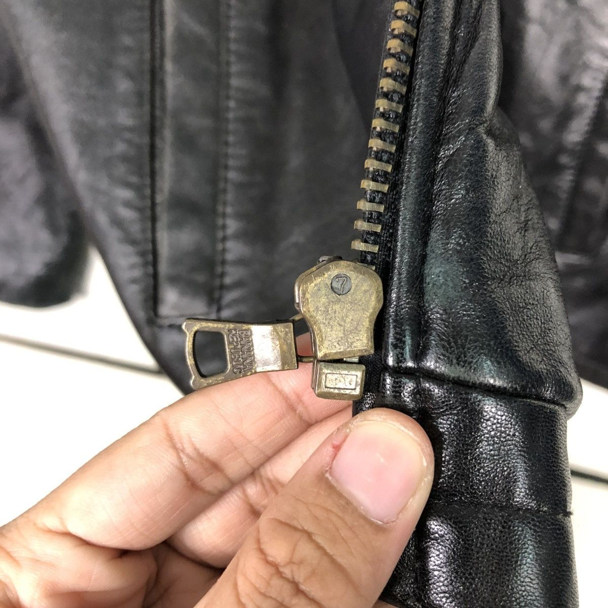 🔥VINTAGE SOFT LEATHER JACKET BANANA REPUBLIC ISSEY MIYAKE