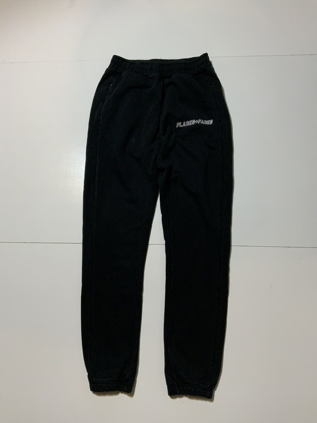 Places + Faces Places + Faces Signature Black Terry Jogger Track Pants Size US 30 / EU 46 - 1 Thumbnail