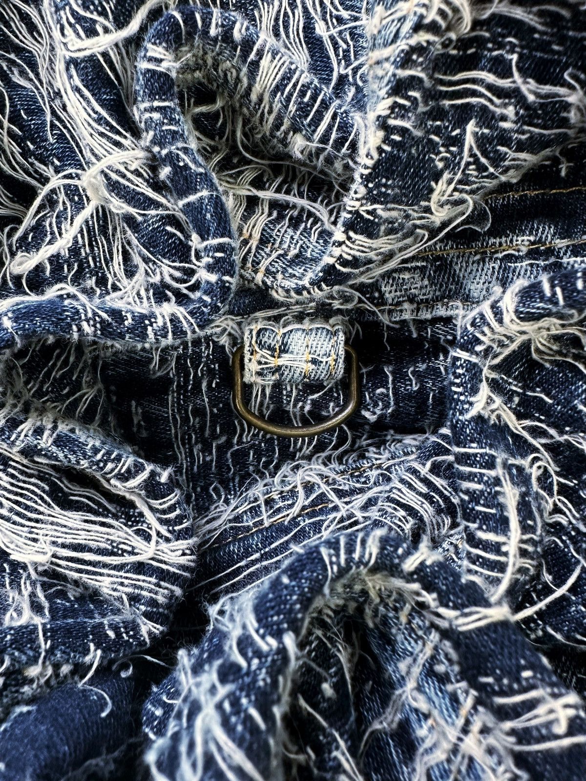 Blackmeans AW15 Blackmeans Artisanal ‘Boro’ Thrashed Blue Denim Size US 31 - 2 Thumbnail