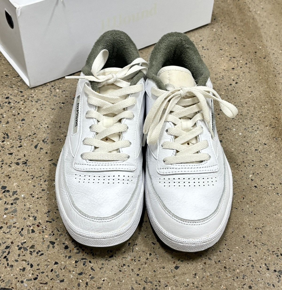JJJJound × Reebok Reebok Club C JJJJound White Olive Size US 8.5 / EU 41-42 - 3 Thumbnail