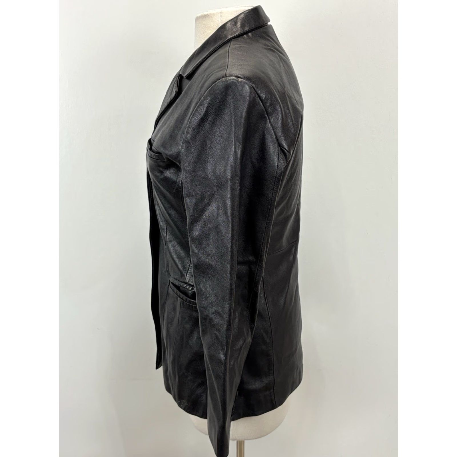 Wilson VINTAGE Wilson Leather Jacket Womens Black Small Y2K Goth Grunge Studio Pelle X Leather Size S / US 4 / IT 40 - 2 Thumbnail