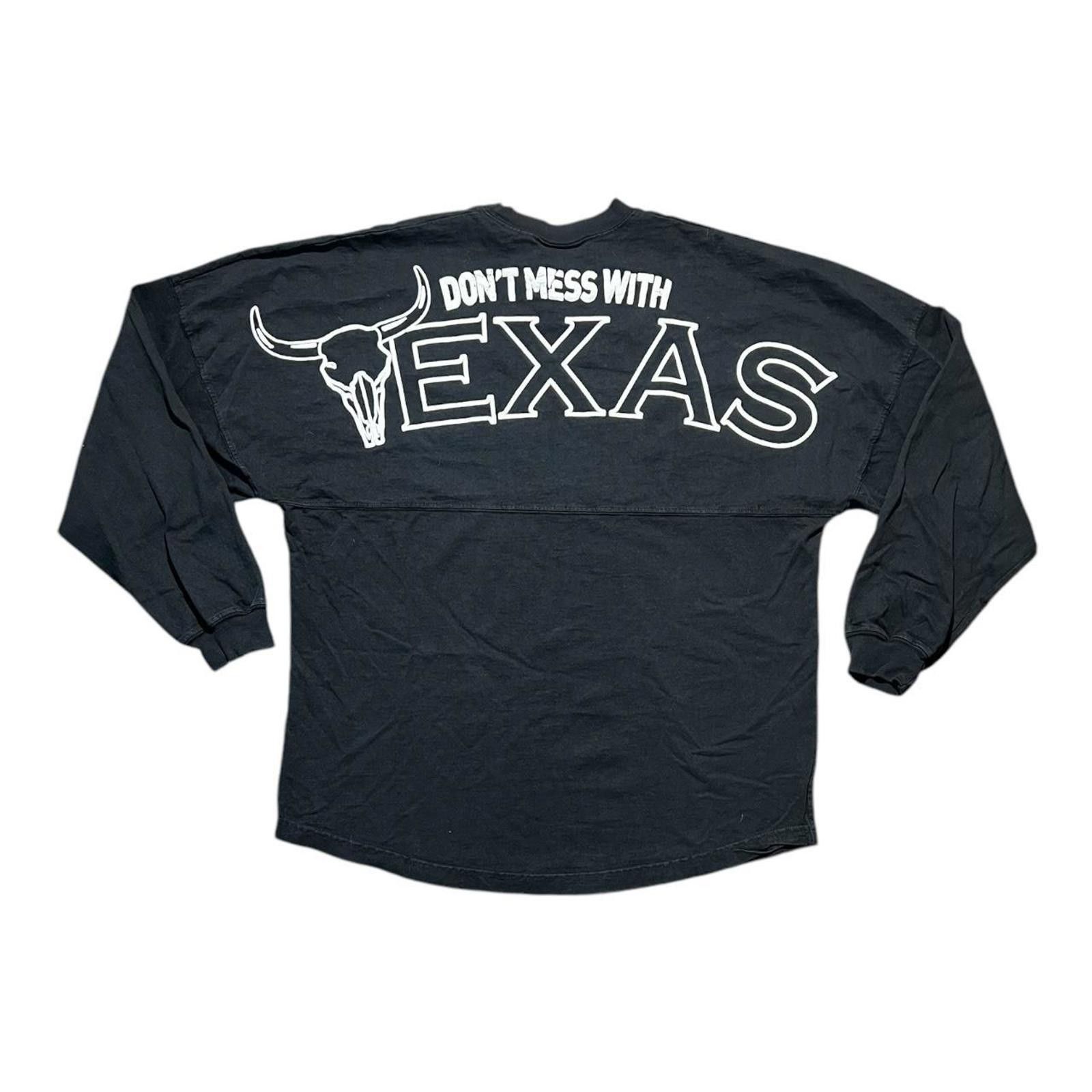 Designer Don’t Mess With Texas Spirit Jersey Black Longsleeve Shirt Size US L / EU 52-54 / 3 - 1 Thumbnail