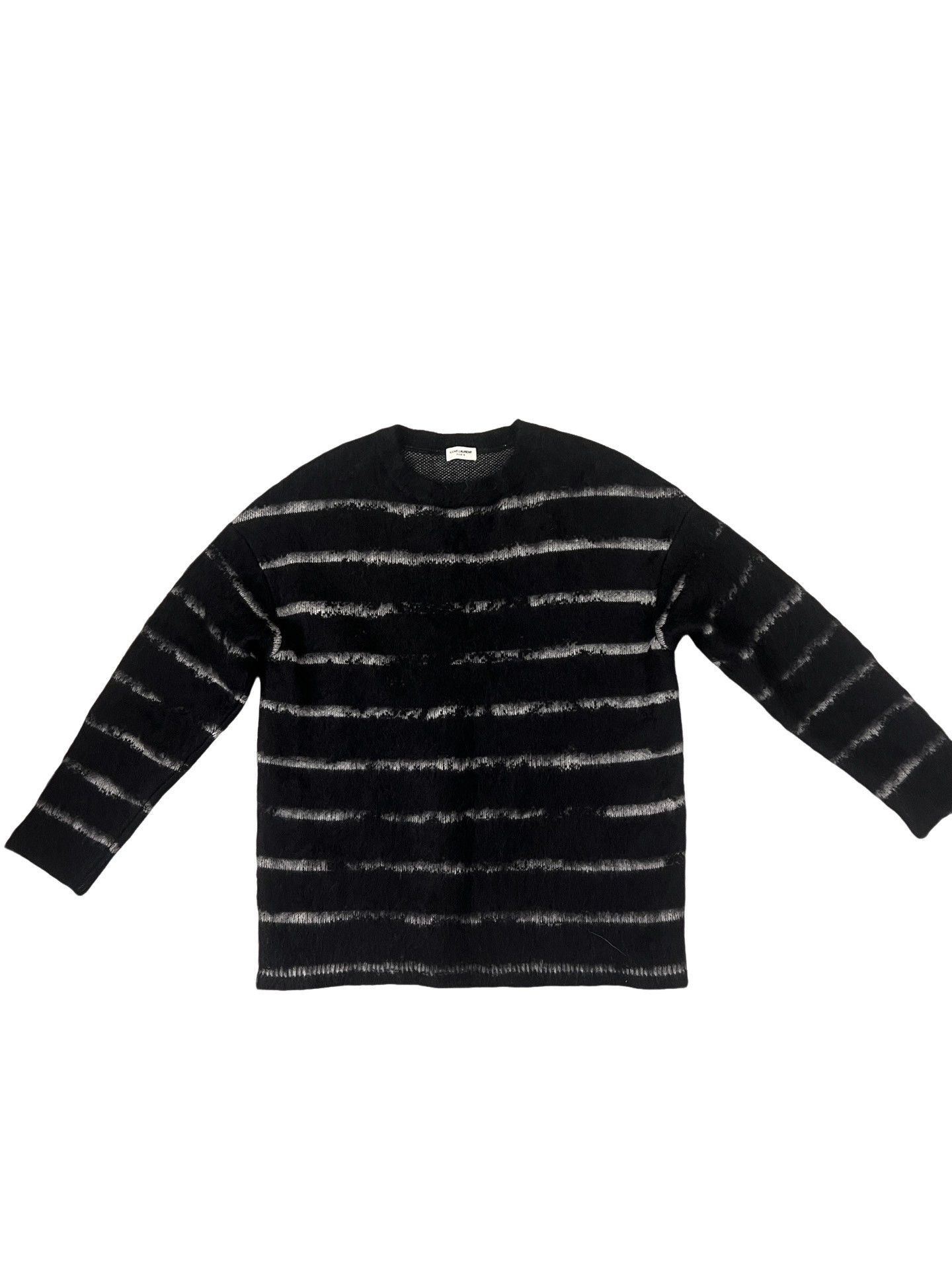 Saint Laurent Paris Saint Laurent Striped Mohair Sweater Size M Size US M / EU 48-50 / 2 - 1 Thumbnail