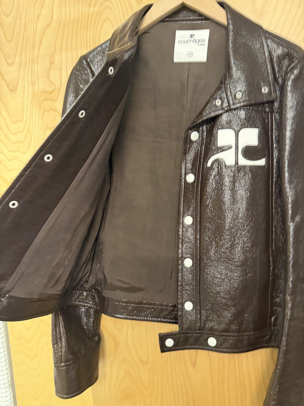 Courreges COURREGES MENS BROWN RE-EDITION VINYL JACKET Size US M / EU 48-50 / 2 - 13 Thumbnail