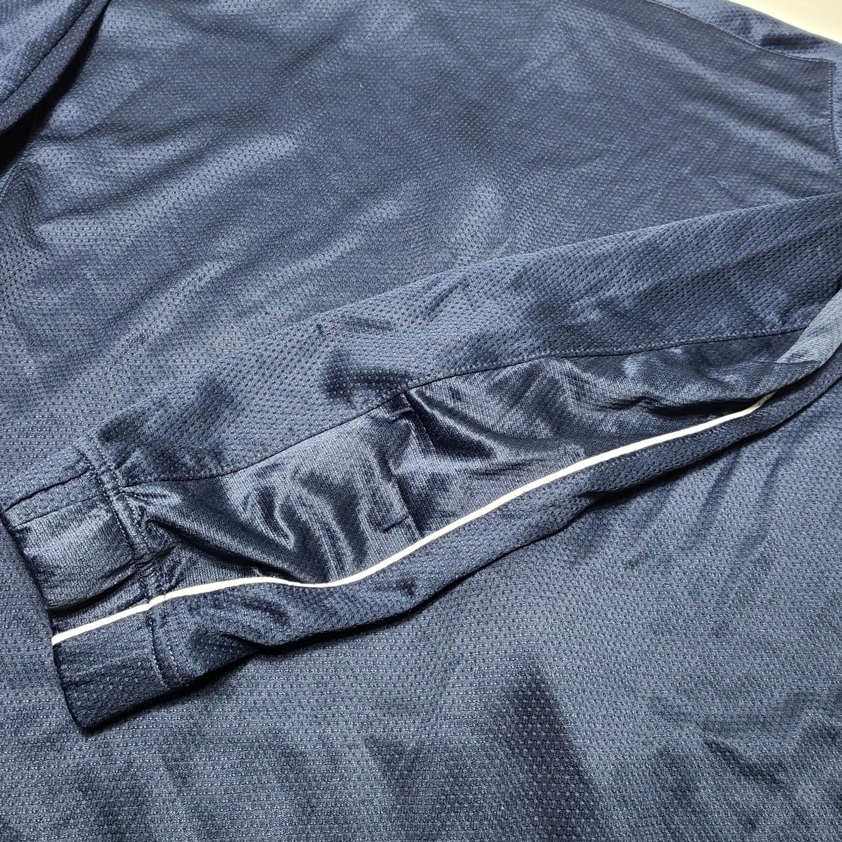 Nike VINTAGE Nike Dri-FIT Navy Blue Full Zip Men’s Large Track Jacket Y2k Track Jacket Men L Navy Blue Dri-FIT Athletic Mens Size US L / EU 52-54 / 3 - 8 Thumbnail