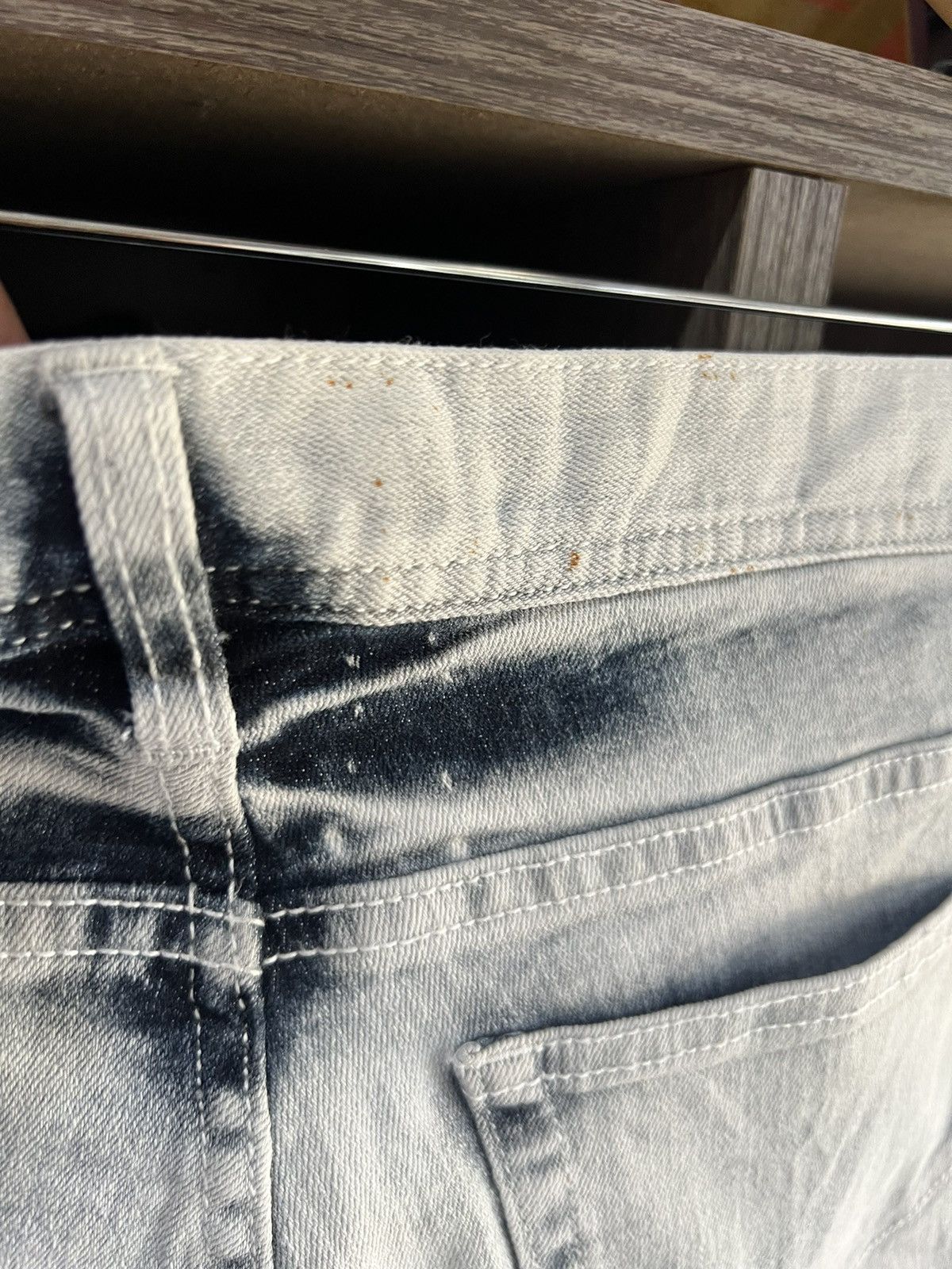 Japanese Brand 🔥Growth by Grail Bleach Denim Cargo Pant Size US 31 - 15 Thumbnail