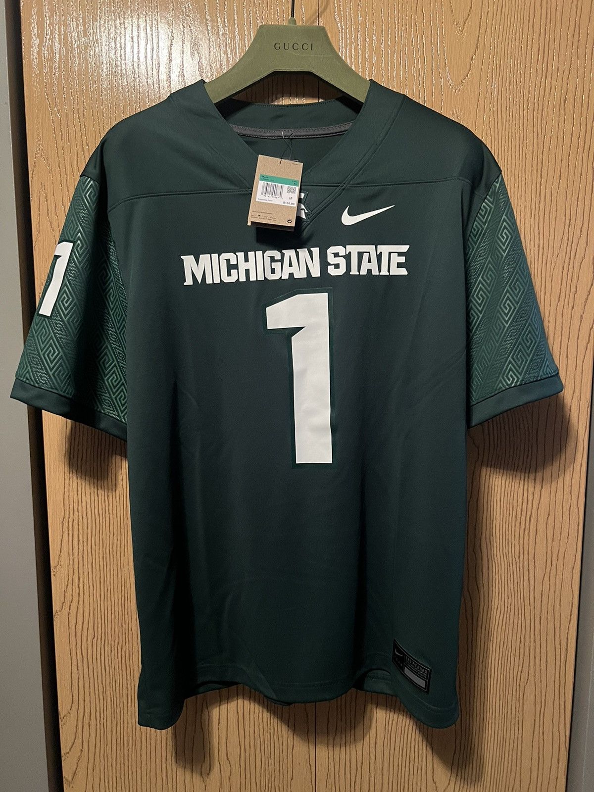 NCAA × Nike Nike Michigan State Football Jersey #1 Sz XL Size US XL / EU 56 / 4 - 1 Thumbnail