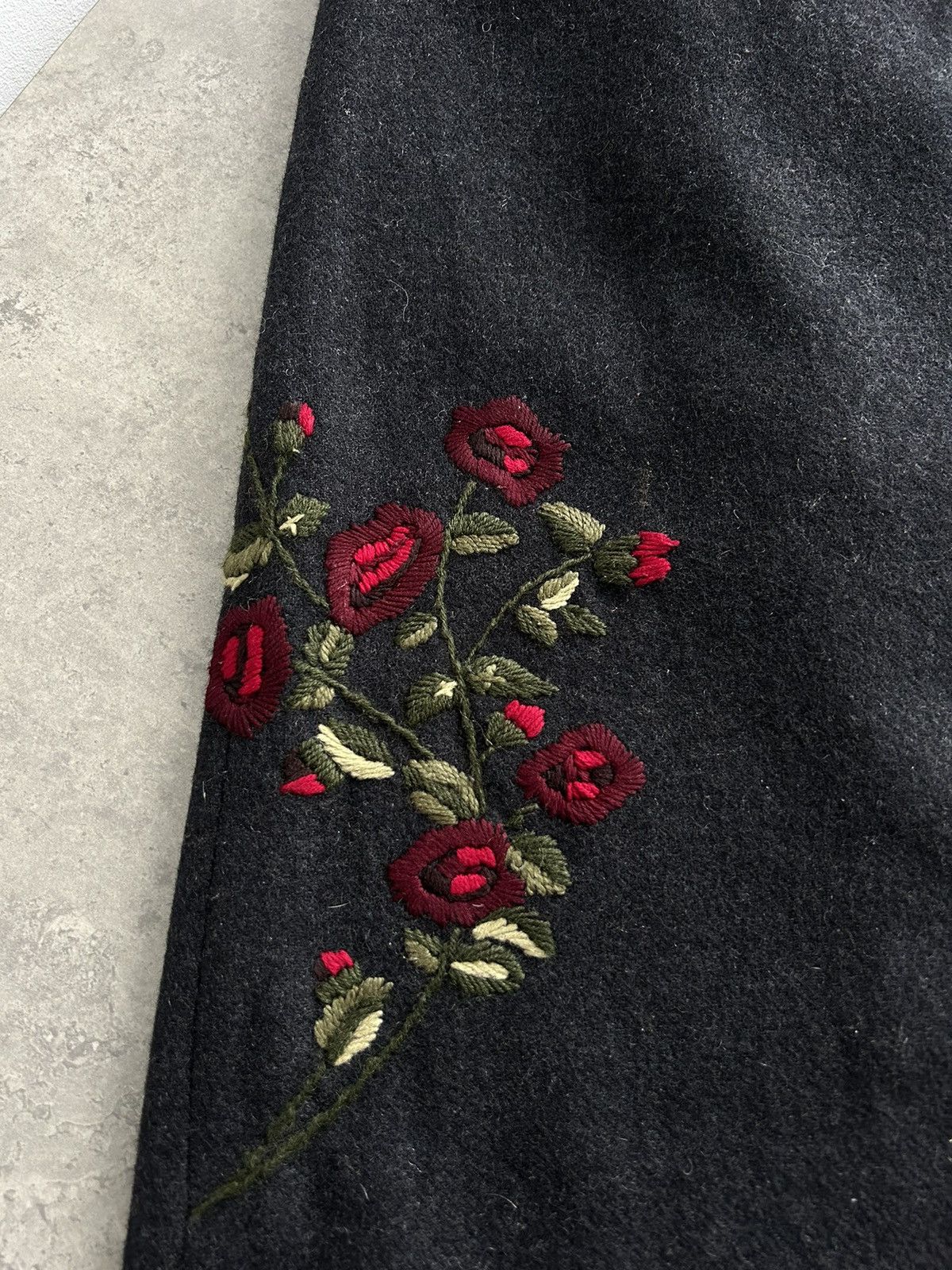 Vintage Vintage Wool Floral Skirt 90s 00s Size 26" / US 2 / IT 38 - 6 Thumbnail