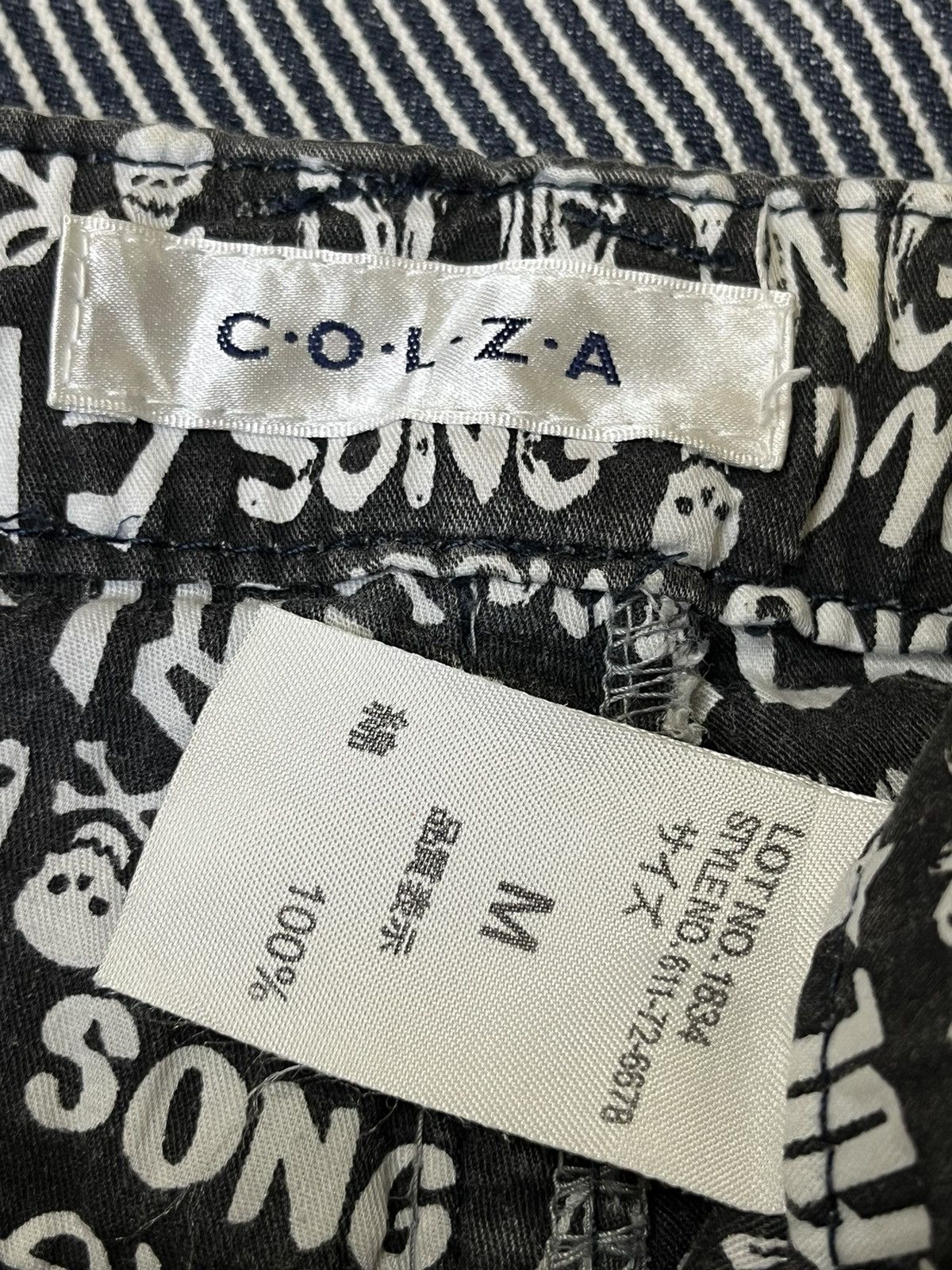 Japanese Brand JAPANESE COLZA DOUBLE WAIST DISTRESS HICKORY STRIPPED JEANS Size US 31 - 22 Thumbnail