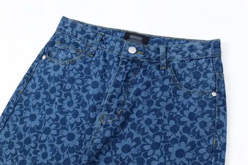 VIBE Street men's digital print flower casual straight jeans Size US 32 / EU 48 - 5 Thumbnail