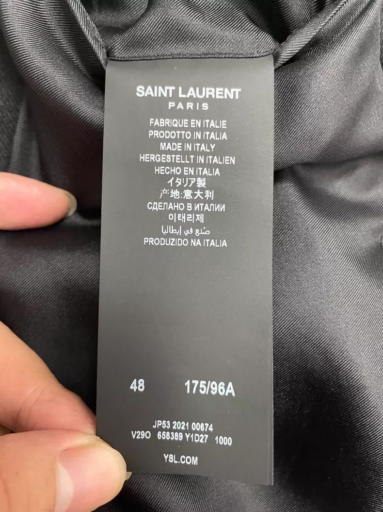 Saint Laurent Paris Saint Laurent Paris 3D striped leather collar jacket-2506 Size US M / EU 48-50 / 2 - 4 Thumbnail