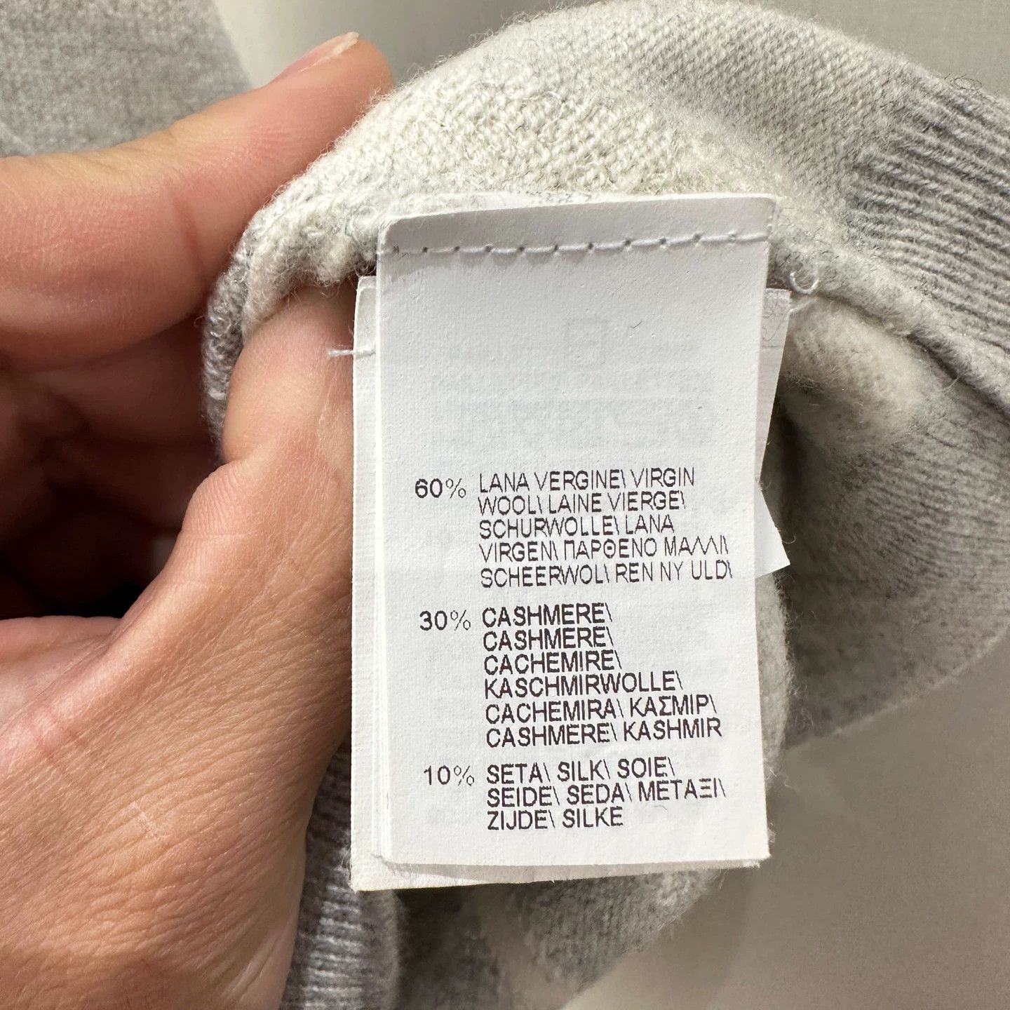 Brunello Cucinelli mar102 sequin check wool cashmere M knit