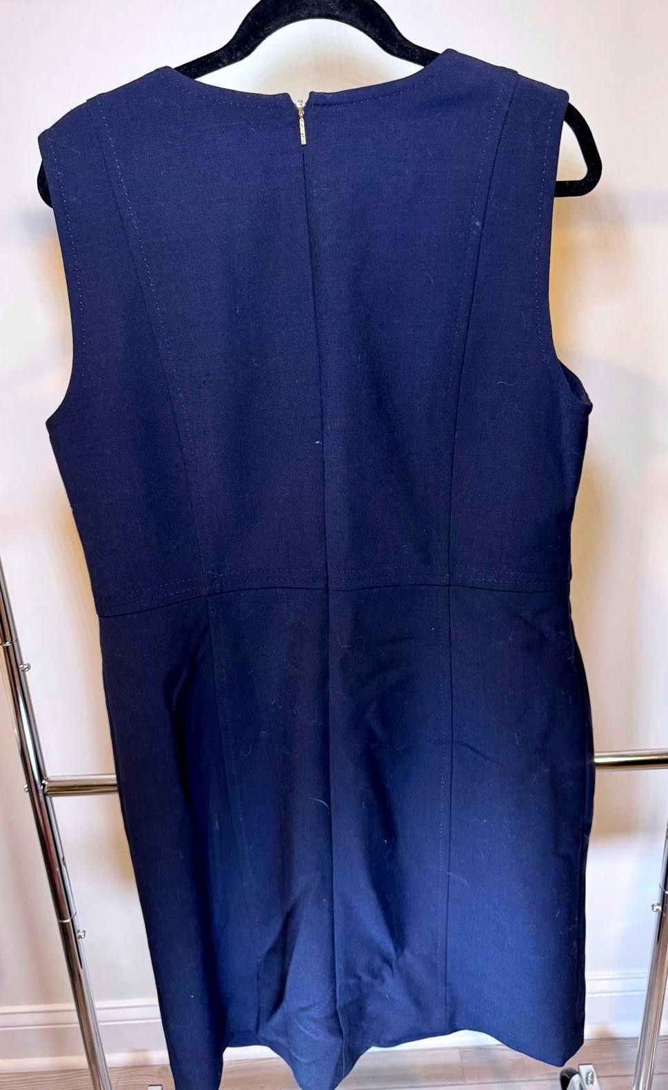 Designer Tory Burch Classic Navy Blue Sleeveless Dress Size XXL / US 16-18 / IT 52-54 - 2 Thumbnail