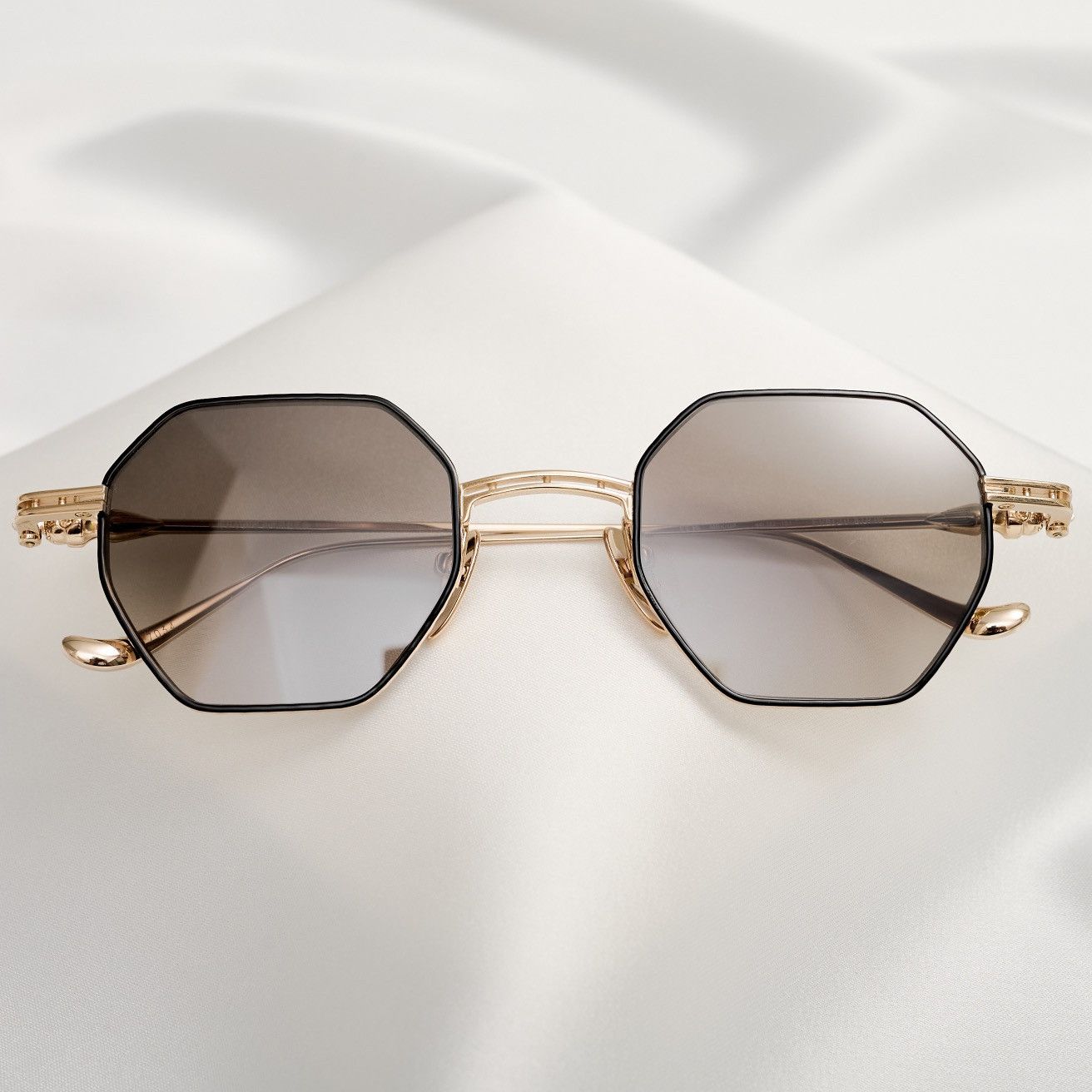 Chrome Hearts CHROME HEARTS EVACULATION MATTE BLACK/GOLD PLATED SUNGLASSES Size ONE SIZE - 6 Thumbnail