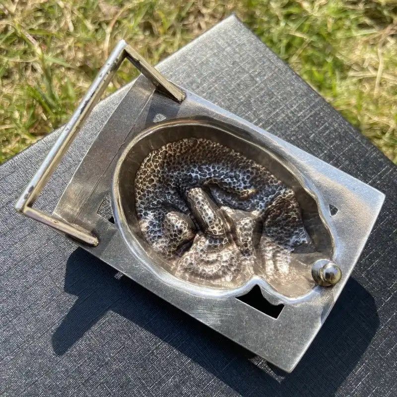 Vintage Cowboy Lizard Buckles Animal Vintage Smooth Alloy Buckles Size ONE SIZE - 4 Thumbnail
