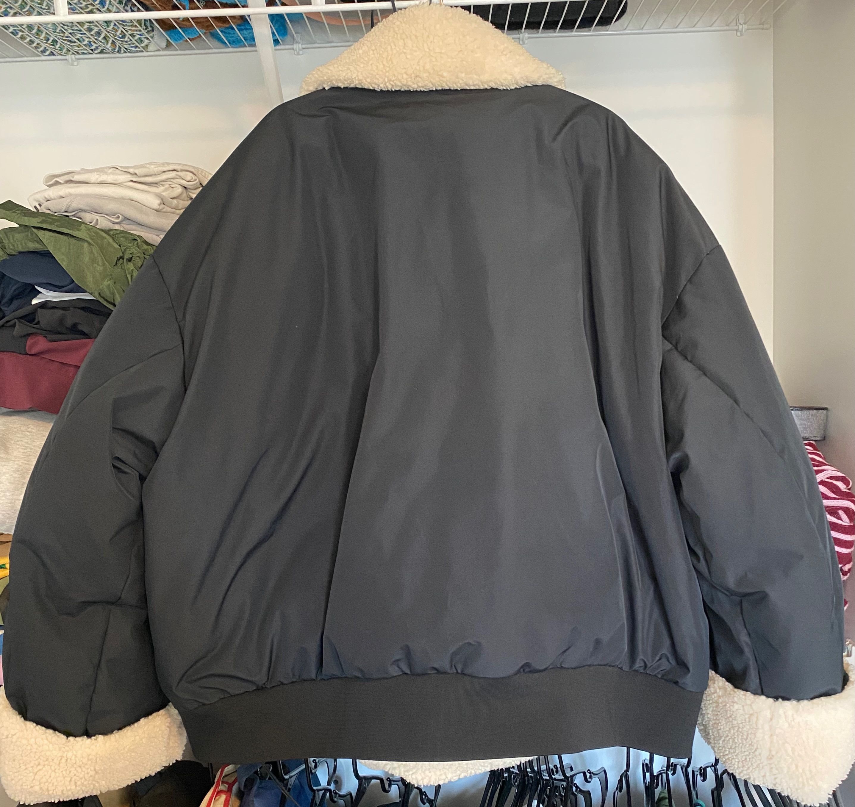 A. A. Spectrum SSENSE Exclusive Black Down Mongolian Fleece Jacket Size US L / EU 52-54 / 3 - 8 Thumbnail
