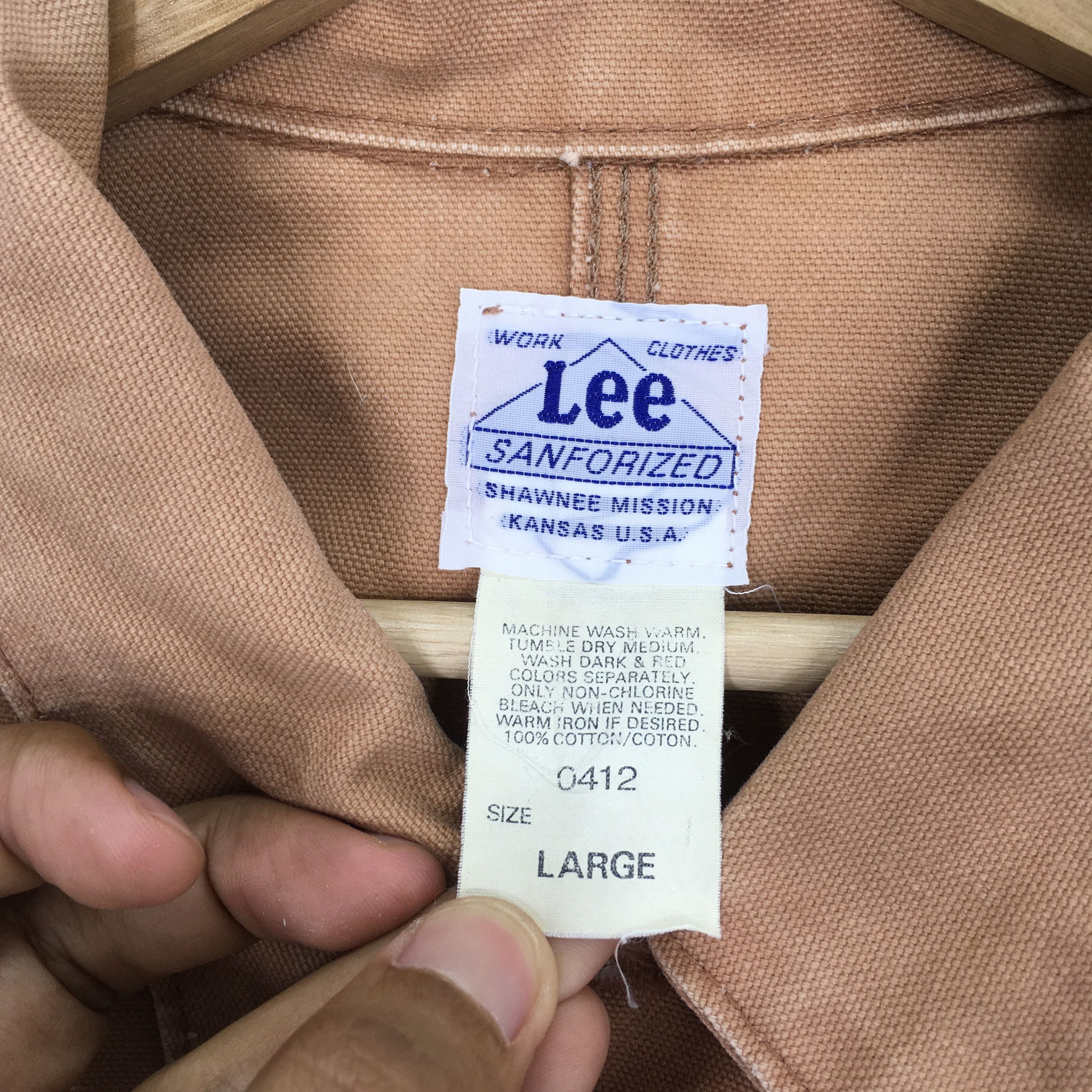Lee Vintage 90's Lee Sanforized Hunting Brown Duck Chore Size US L / EU 52-54 / 3 - 12 Thumbnail