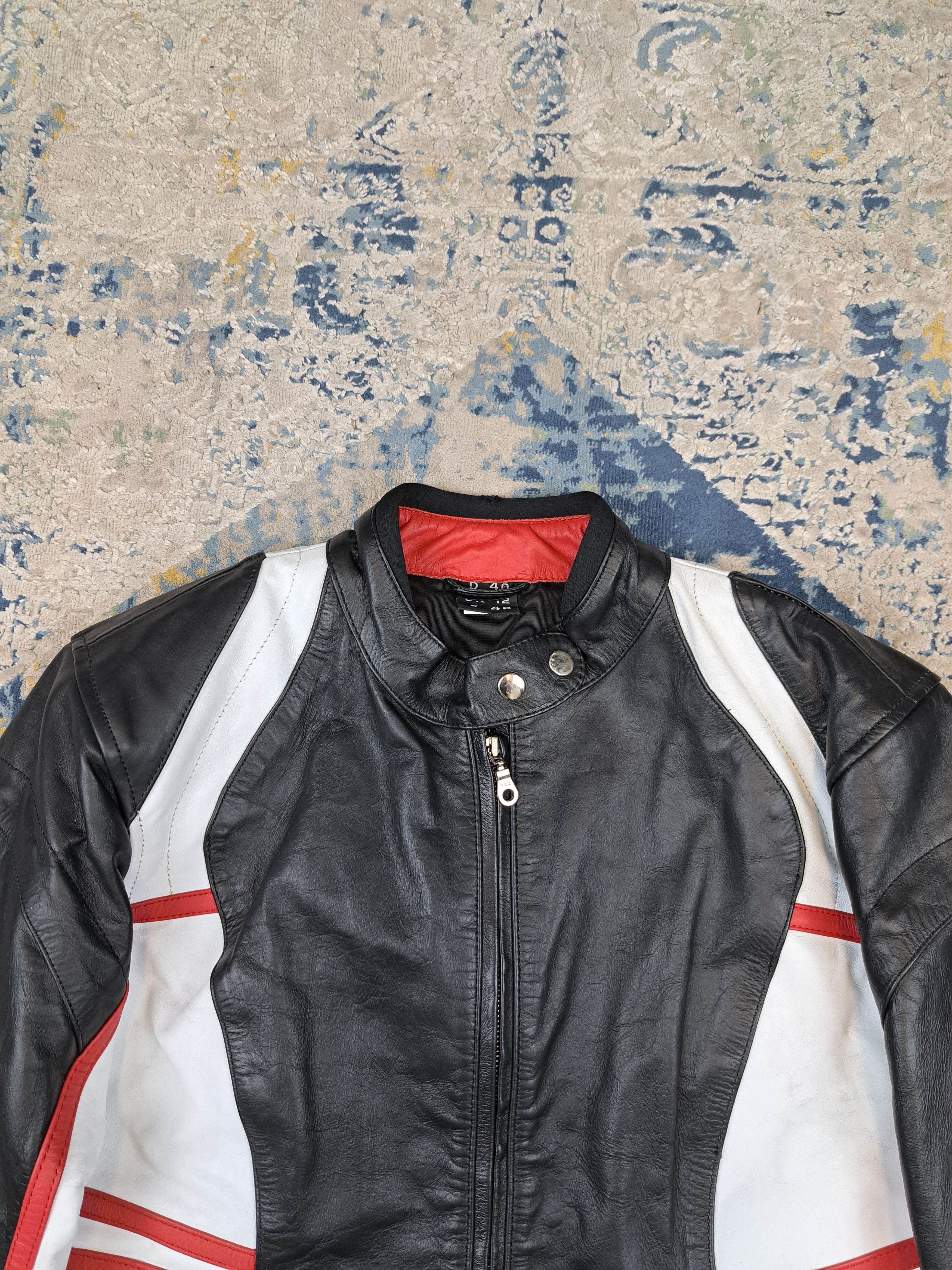 Genuine Leather Genuine Leather Avant Garde Cropped Racing Tribal Jacket Size M / US 6-8 / IT 42-44 - 3 Thumbnail