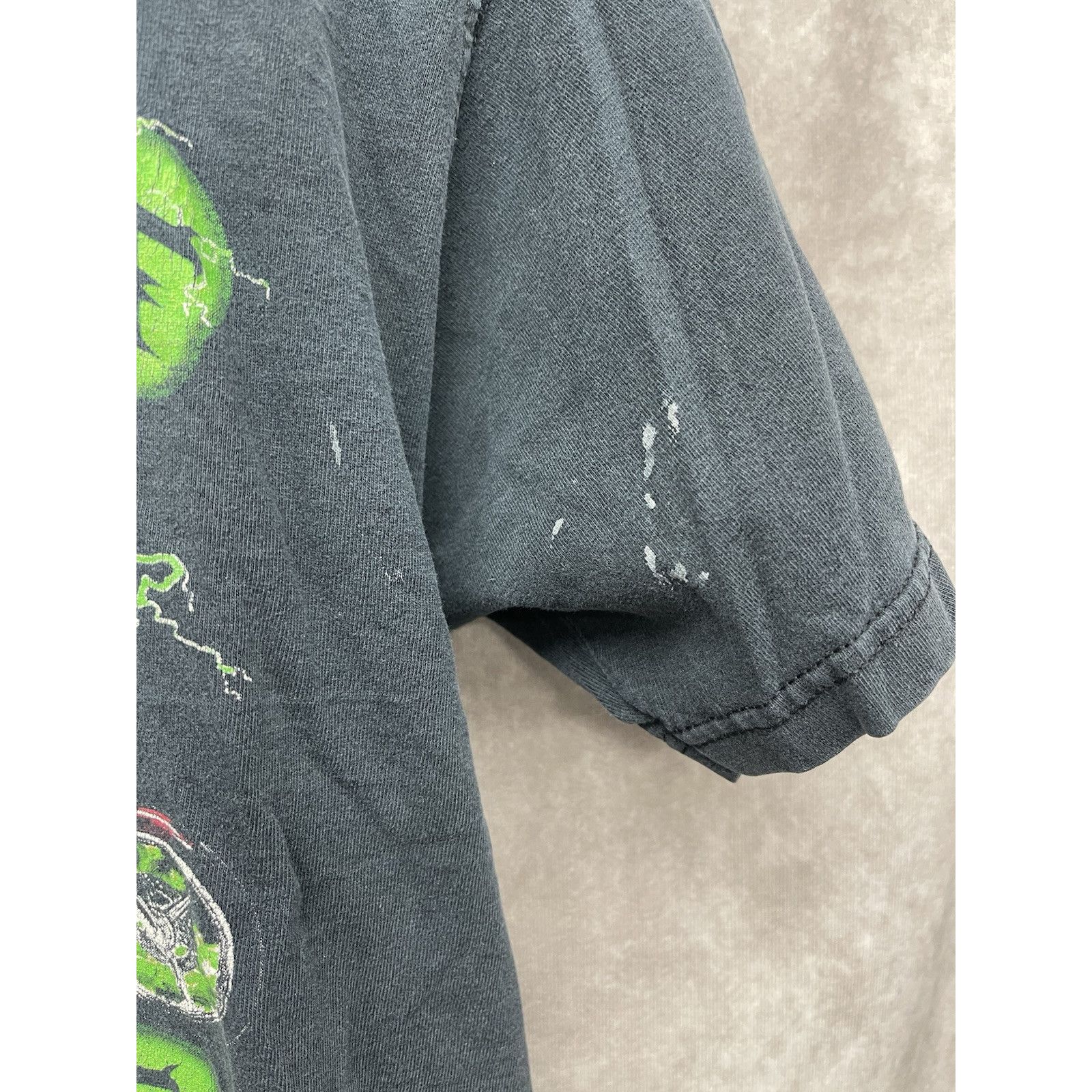 Hanes Vintage 2005 Y2K Gulfport Blowout Green Skull Flame Biker Sk Size US L / EU 52-54 / 3 - 3 Thumbnail