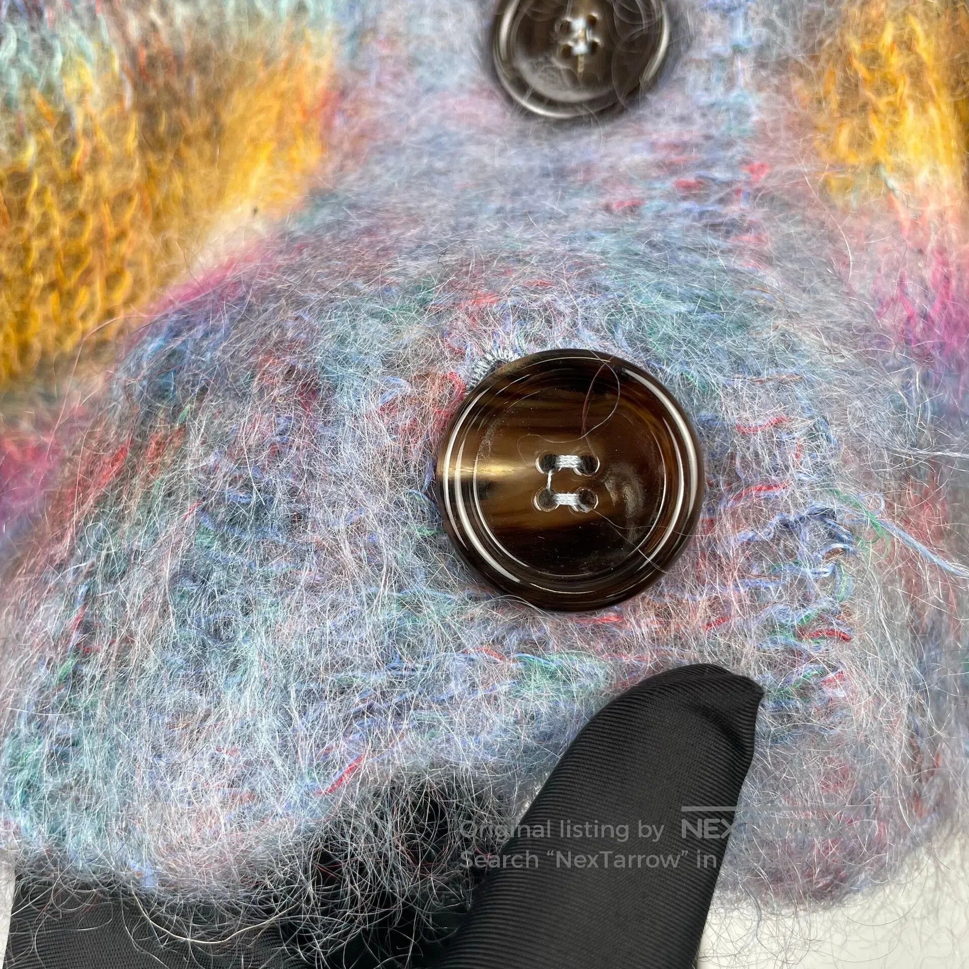 chloma Chloe Mohair rainbow striped sweater cardigan jacket| Size US XS / EU 42 / 0 - 9 Thumbnail