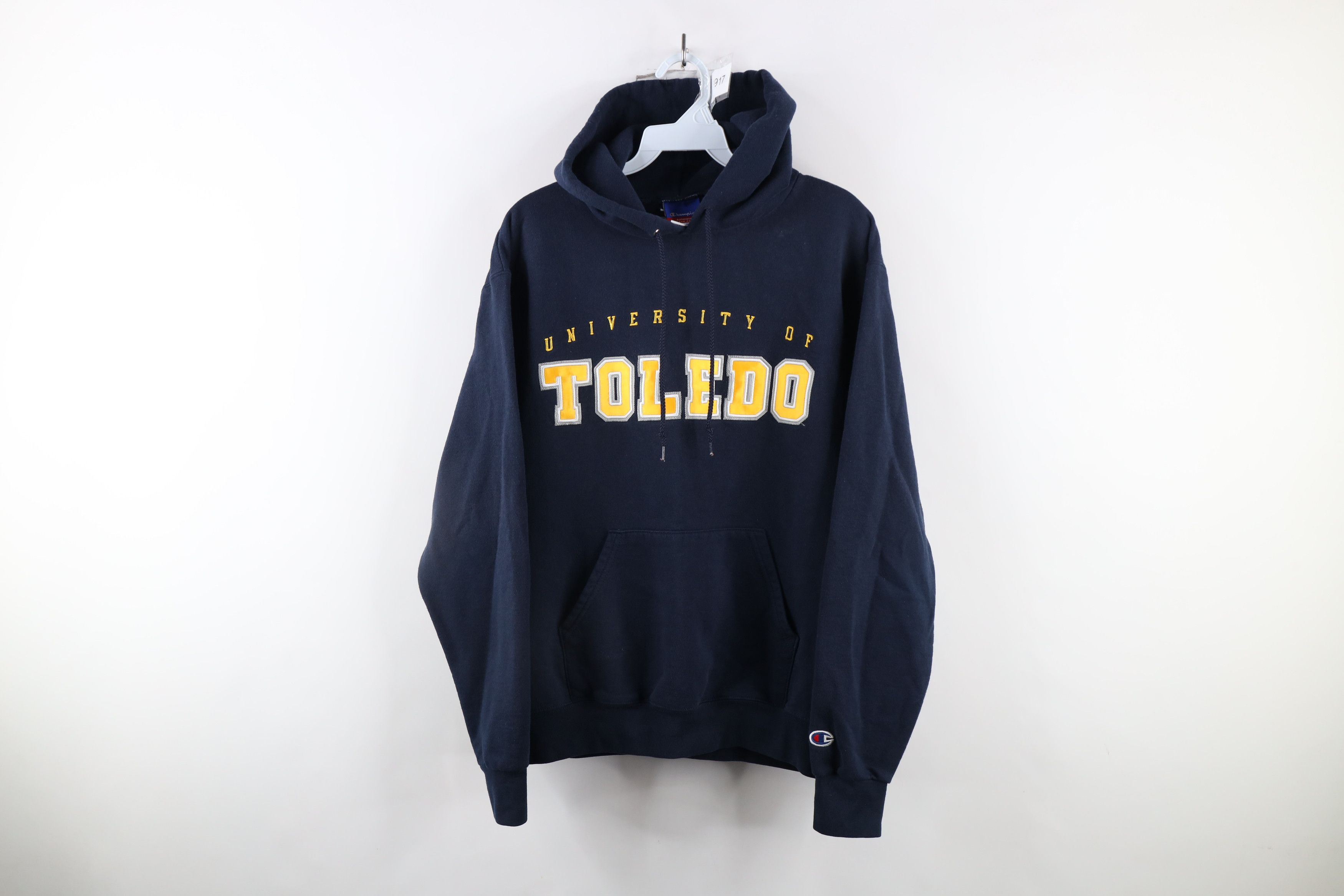 Champion × Vintage Vintage 90s Champion Spell Out University of Toledo Hoodie Size US M / EU 48-50 / 2 - 1 Thumbnail