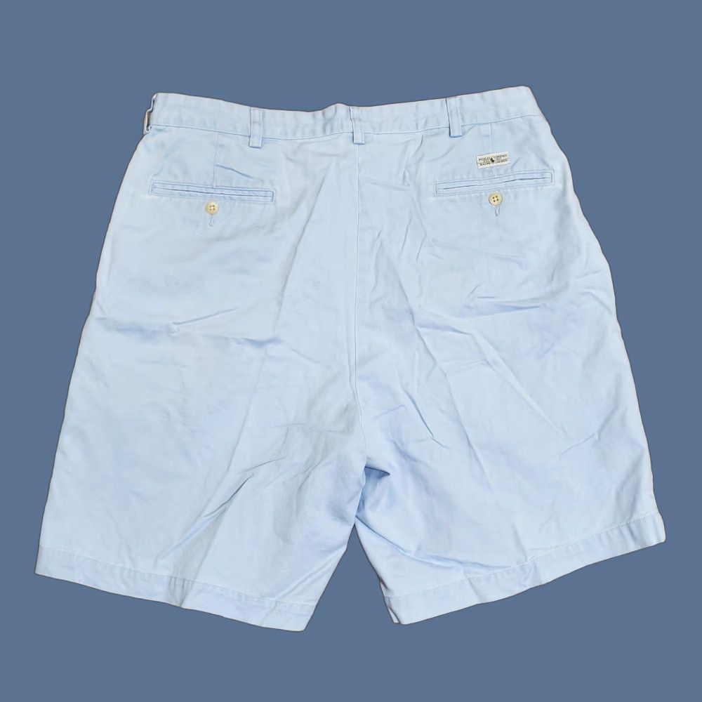 Polo Ralph Lauren Polo Ralph Lauren Shorts Mens 35 Light Blue Tyler Chino Pleated Classic Twill Size US S / EU 44-46 / 1 - 1 Thumbnail