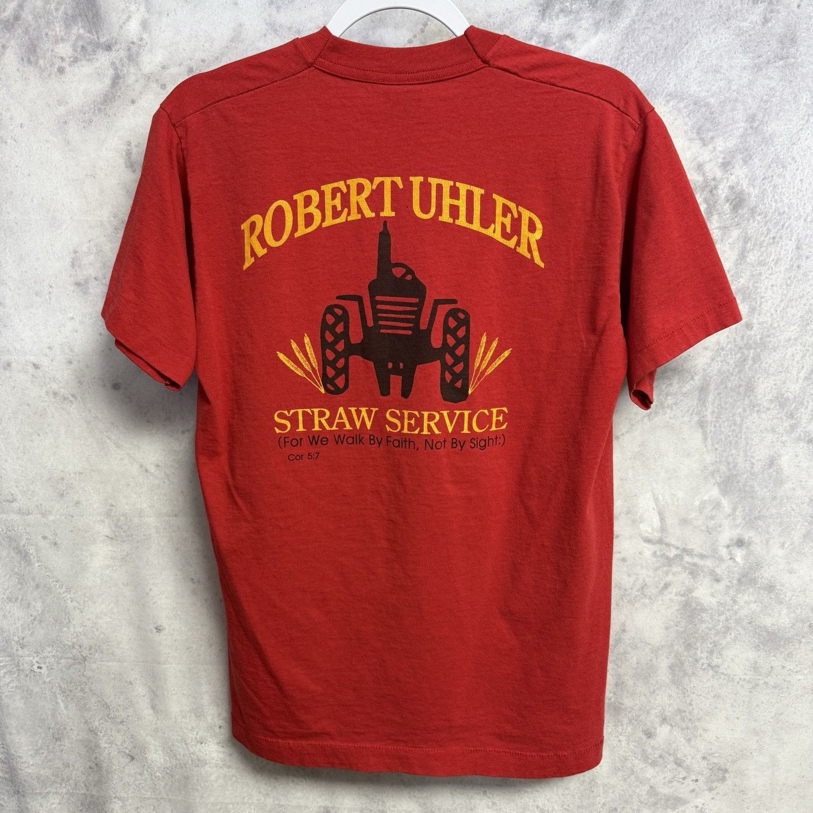 Vintage Vintage 90s Farming T Shirt Mens Medium Red Single Stitch St Size US M / EU 48-50 / 2 - 2 Thumbnail