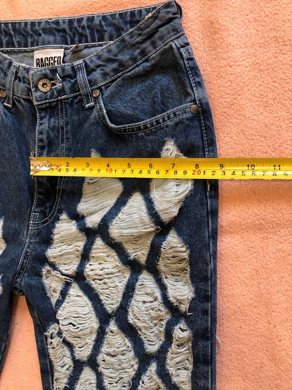 Vintage Ragged Distressed Denim Pants Size US 26 / EU 42 - 4 Thumbnail