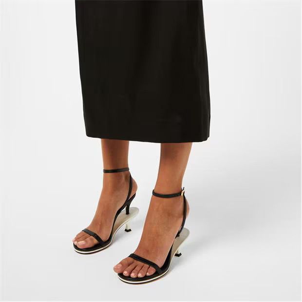 Jacquemus o1g2r1mq1024 Double Sandals in Black & White Size US 7 / IT 37 - 5 Thumbnail