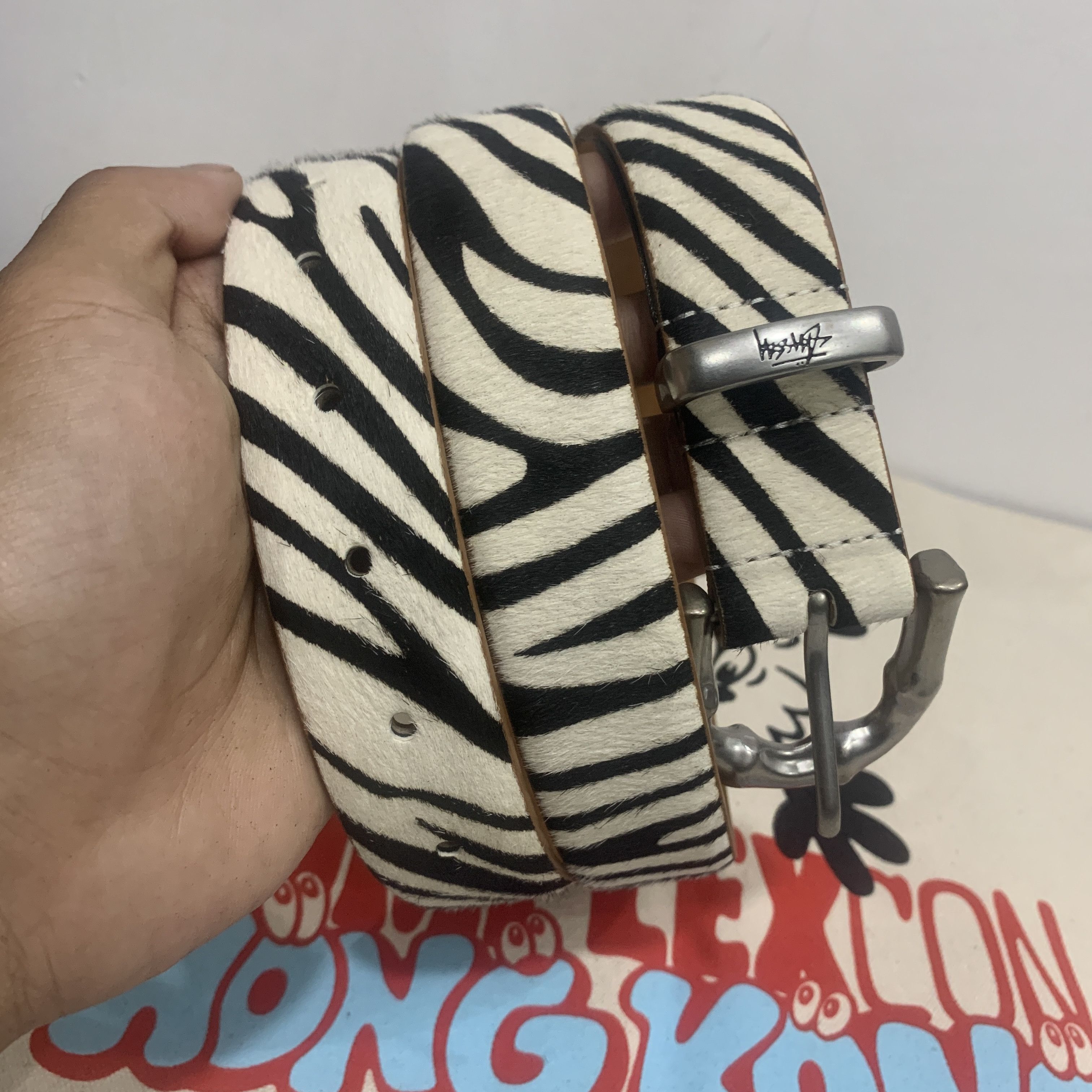 Stussy Stussy Bamboo Belt Zebra Fur | Grailed