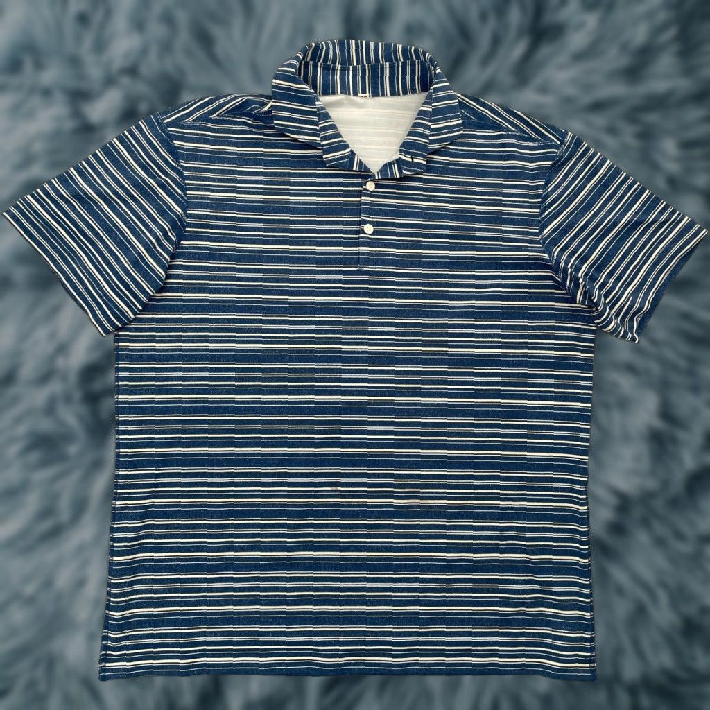 Lululemon VINTAGE Lululemon Polo Shirt Adult XL Short Sleeve Activewear Mens Blue 90s Athleisure Size US XL / EU 56 / 4 - 1 Thumbnail