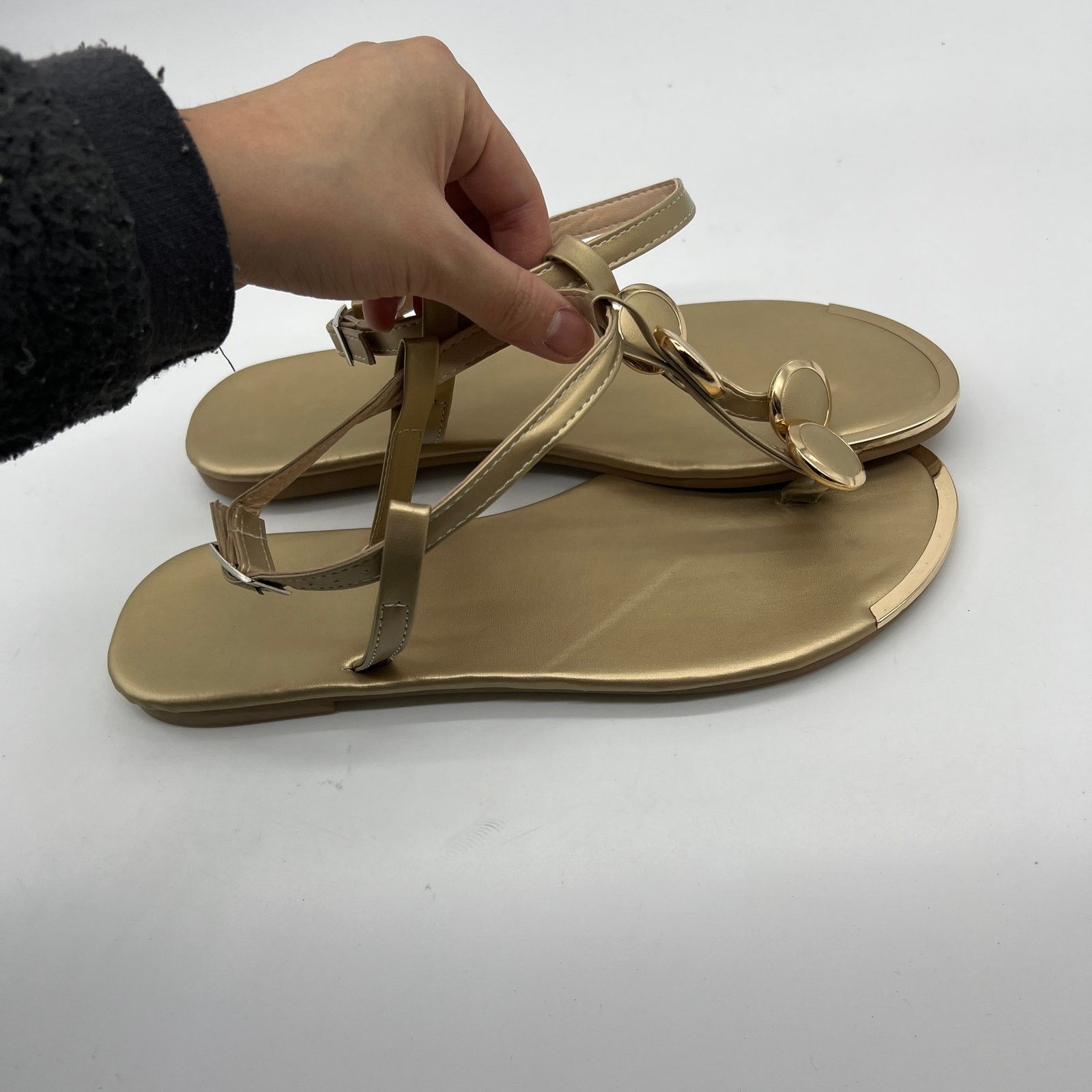 Other Sandals Shoes Open Casual Flats Summer Toe Flo Size US 9.5 / IT 39.5 - 3 Thumbnail