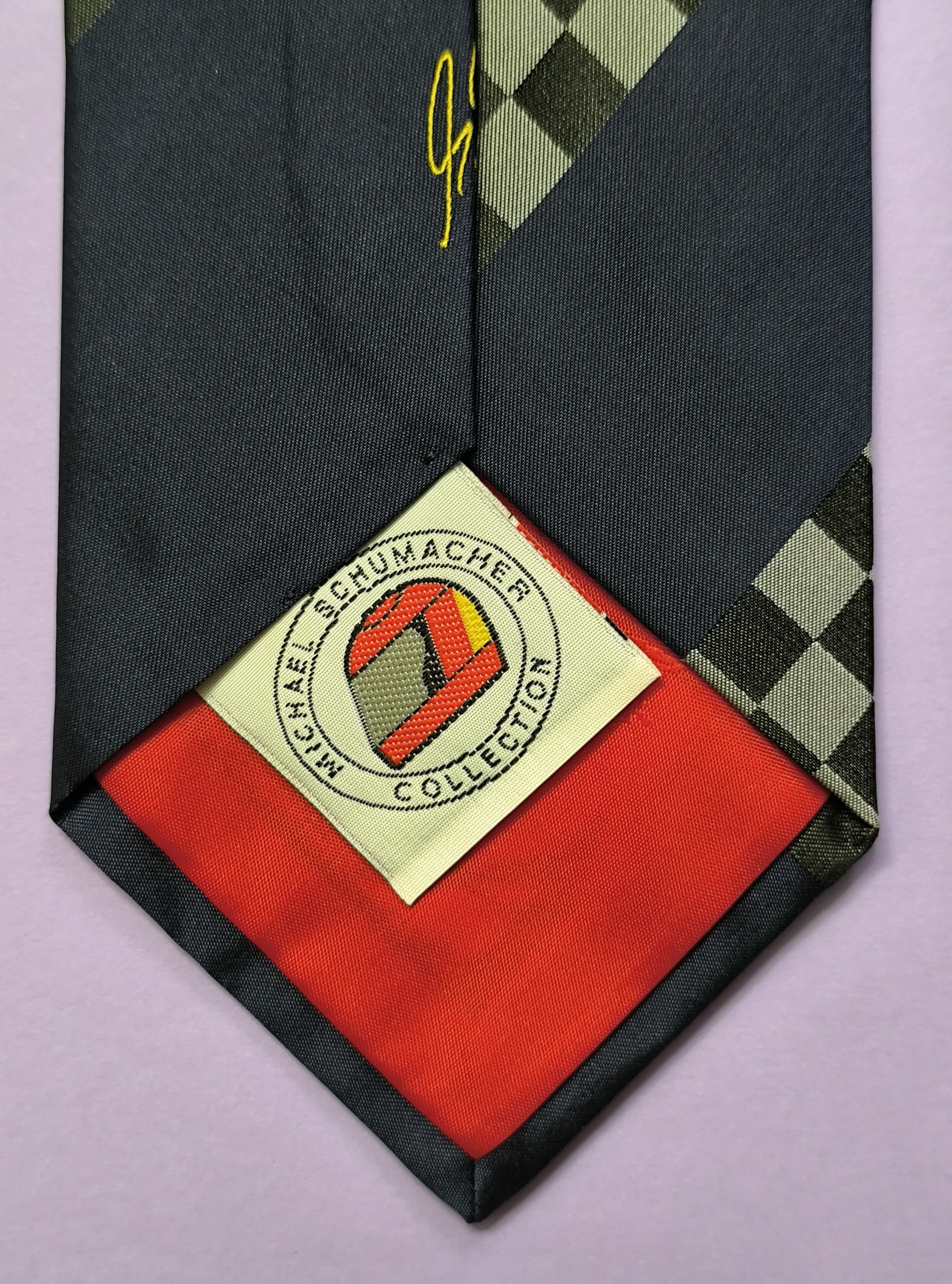 Other Vintage Michael Schumacher F1 Silk Blue Tie Racing Licensed Size ONE SIZE - 6 Thumbnail
