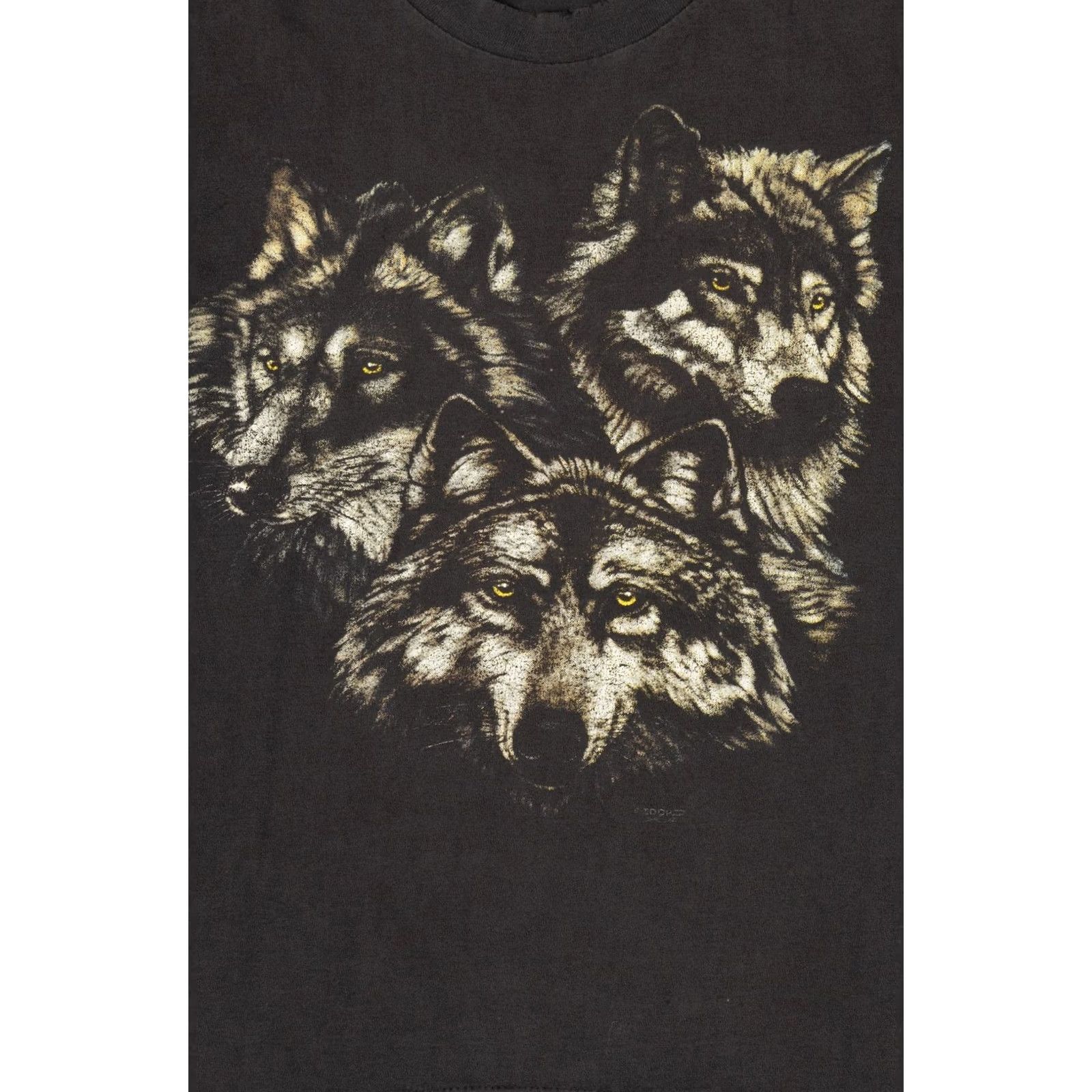 Anvil VINTAGE Wolves Philadelphia Zoo Distressed T-Shirt Unisex Adults Large Black 1990s Mens Womens Boys Girls Size US L / EU 52-54 / 3 - 2 Thumbnail