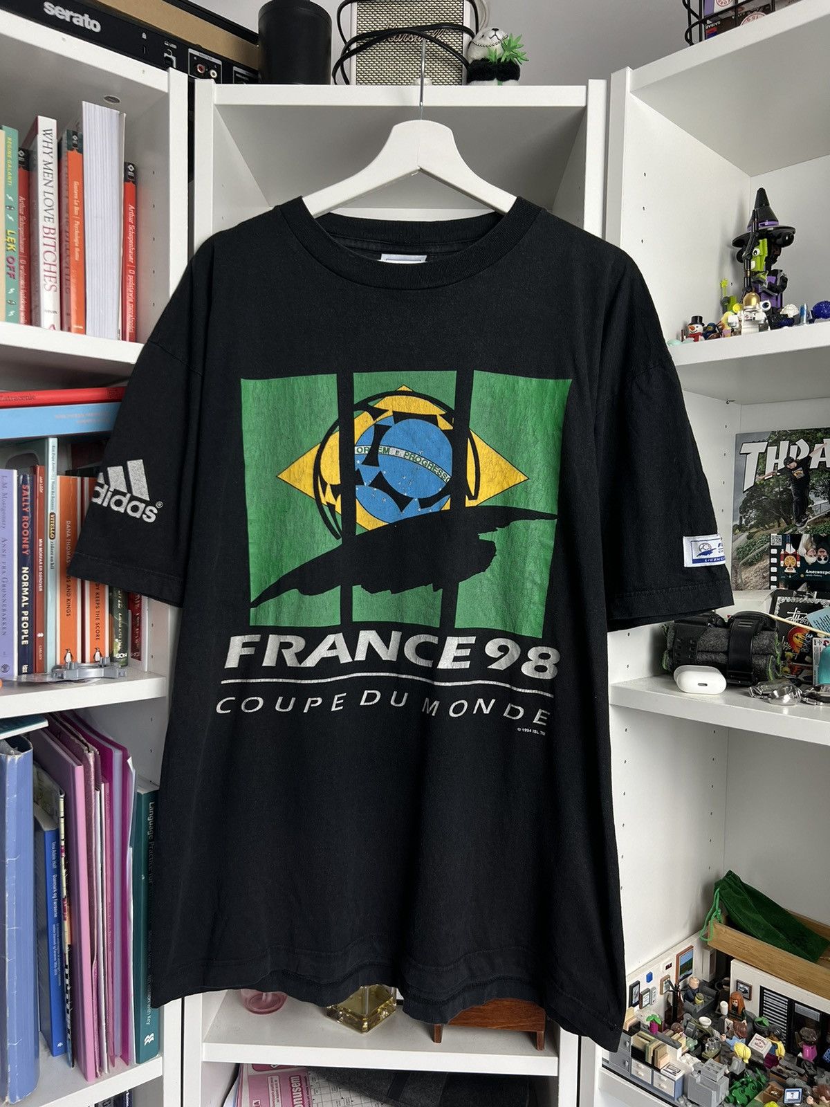 Adidas Vintage 90s Adidas France 98’ Brazil t-shirt L retro football Size US L / EU 52-54 / 3 - 1 Thumbnail