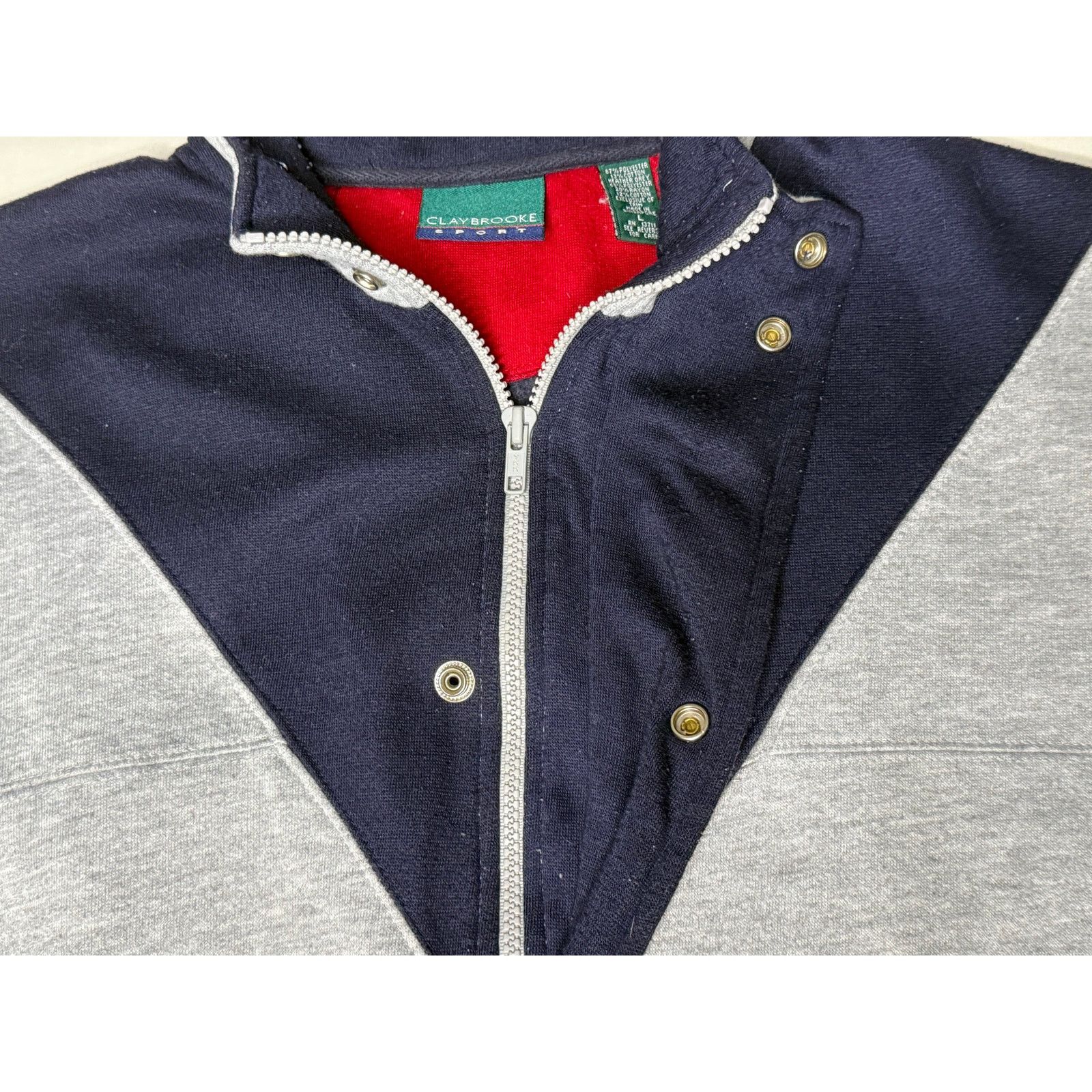 Vintage Vintage Claybrooke Sport Full Zip Snap Up Sweatshirt Large Size US L / EU 52-54 / 3 - 4 Thumbnail