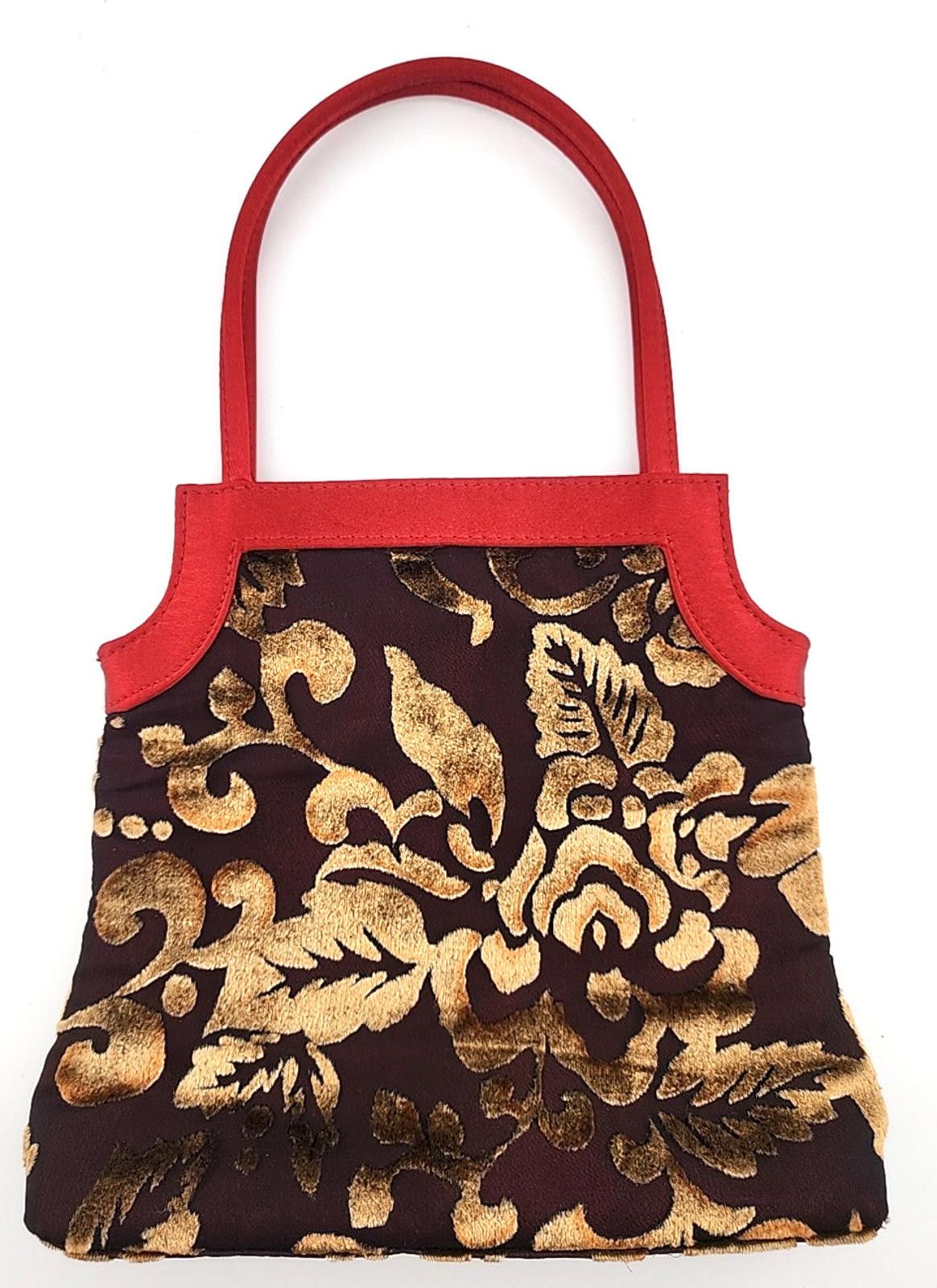 Other Victoria's Secret Purse Red/Gold Floral Small Handbag Size ONE SIZE - 1 Thumbnail