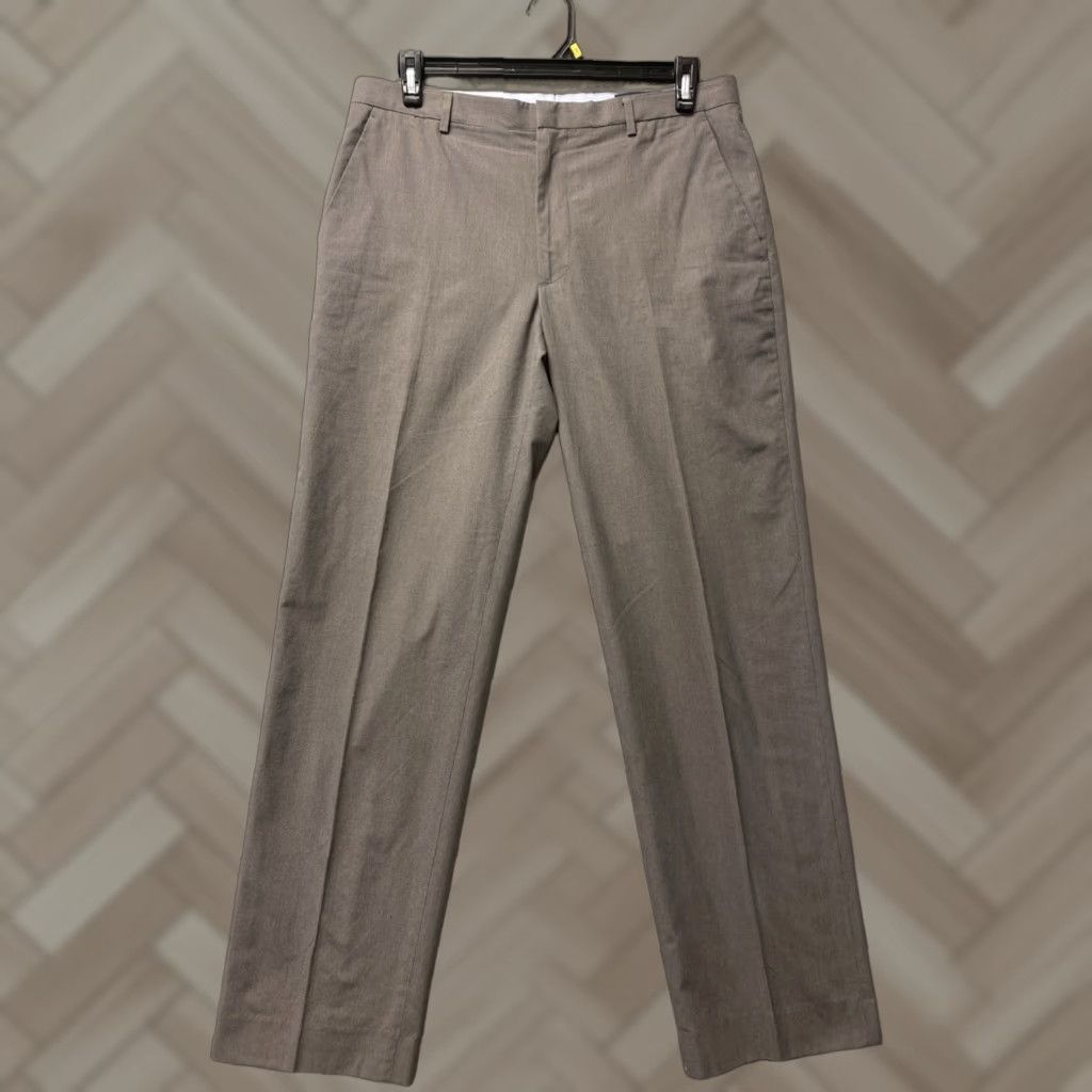 Banana Republic Banana Republic Dress Pants Mens 34x34 Gray Cotton 164-14 Size US 34 / EU 50 - 1 Thumbnail