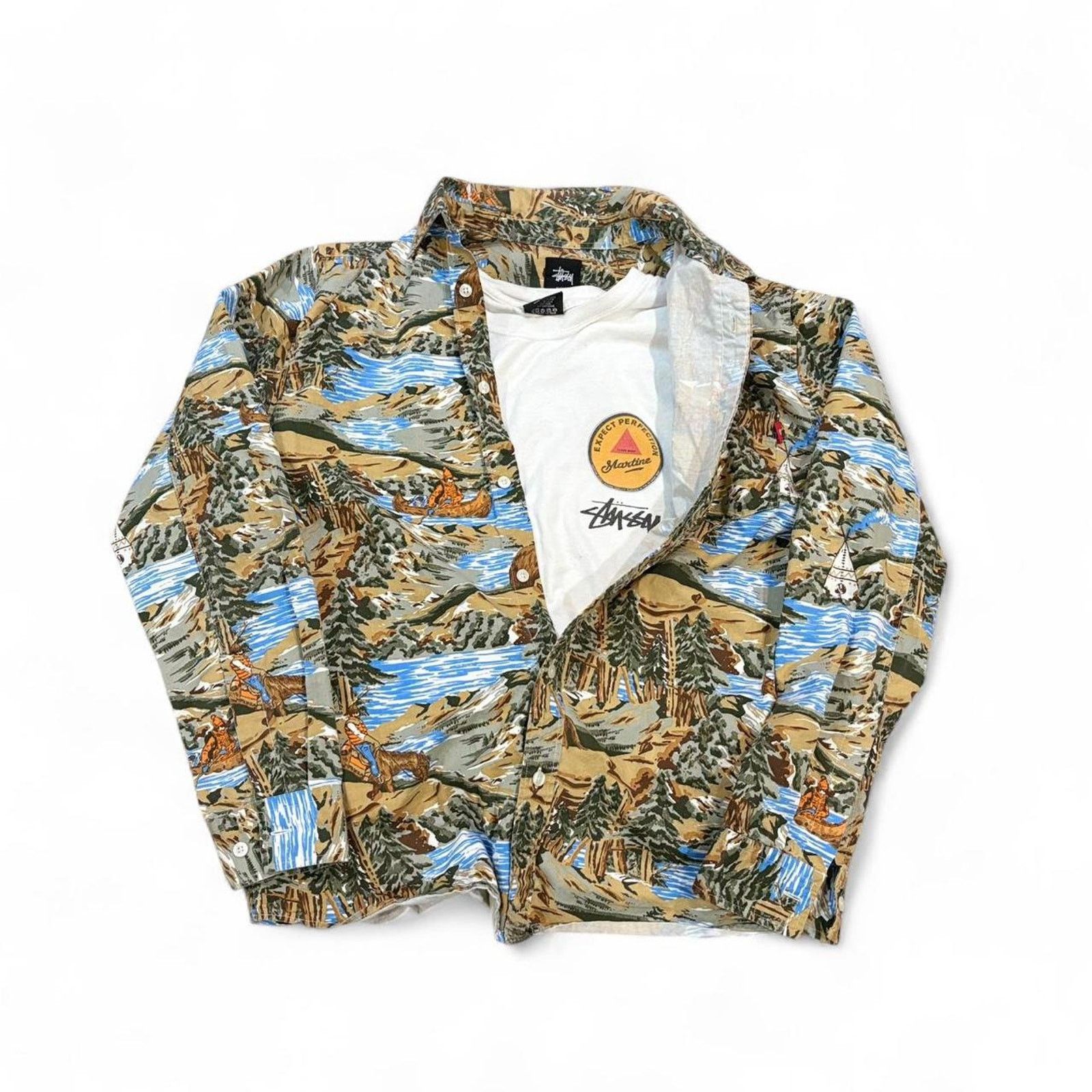 Stussy Vintage stussy button up landscape shirt FW/09 medium Size US M / EU 48-50 / 2 - 1 Thumbnail