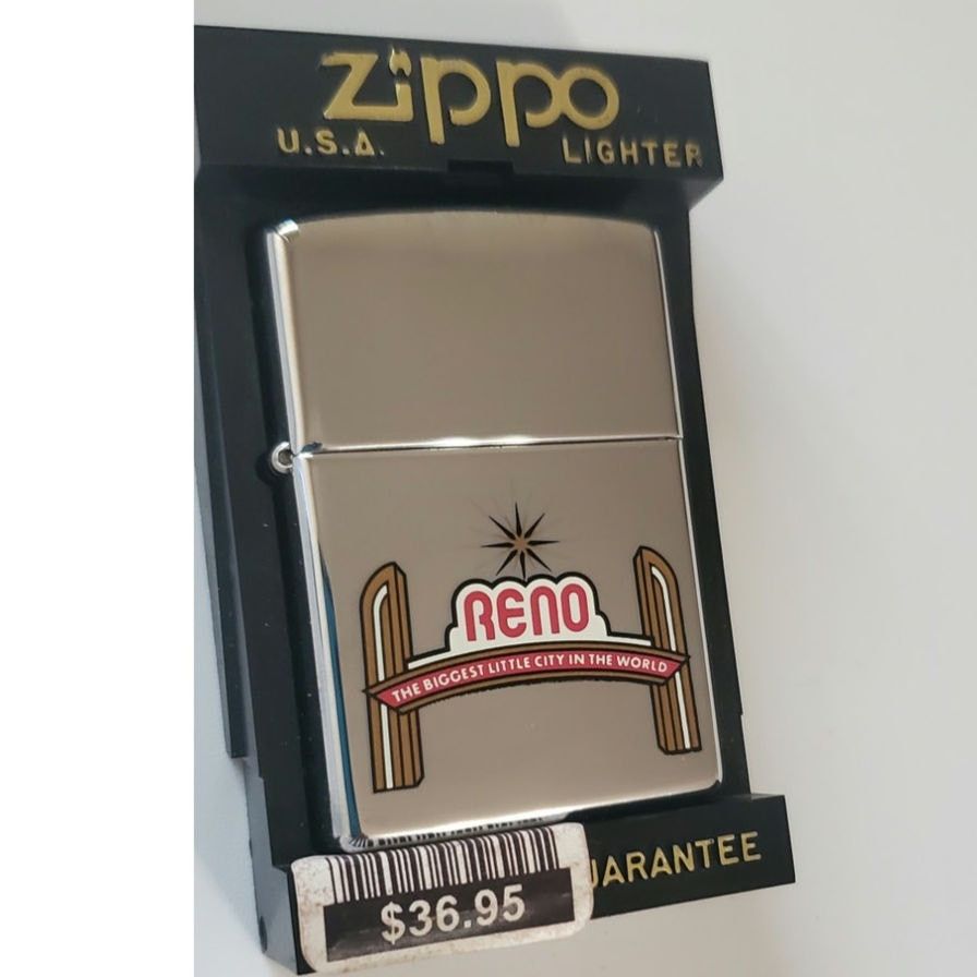 Zippo VINTAGE ZIPPO RENO LIGHTER 1998 - Brushed Chrome - NIB Size ONE SIZE - 1 Thumbnail