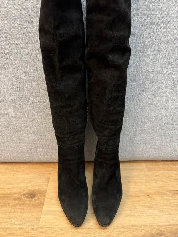 Prada Prada Milano Suede High Boots Heels Black size 38,5 Size US 7.5 / IT 37.5 - 4 Thumbnail