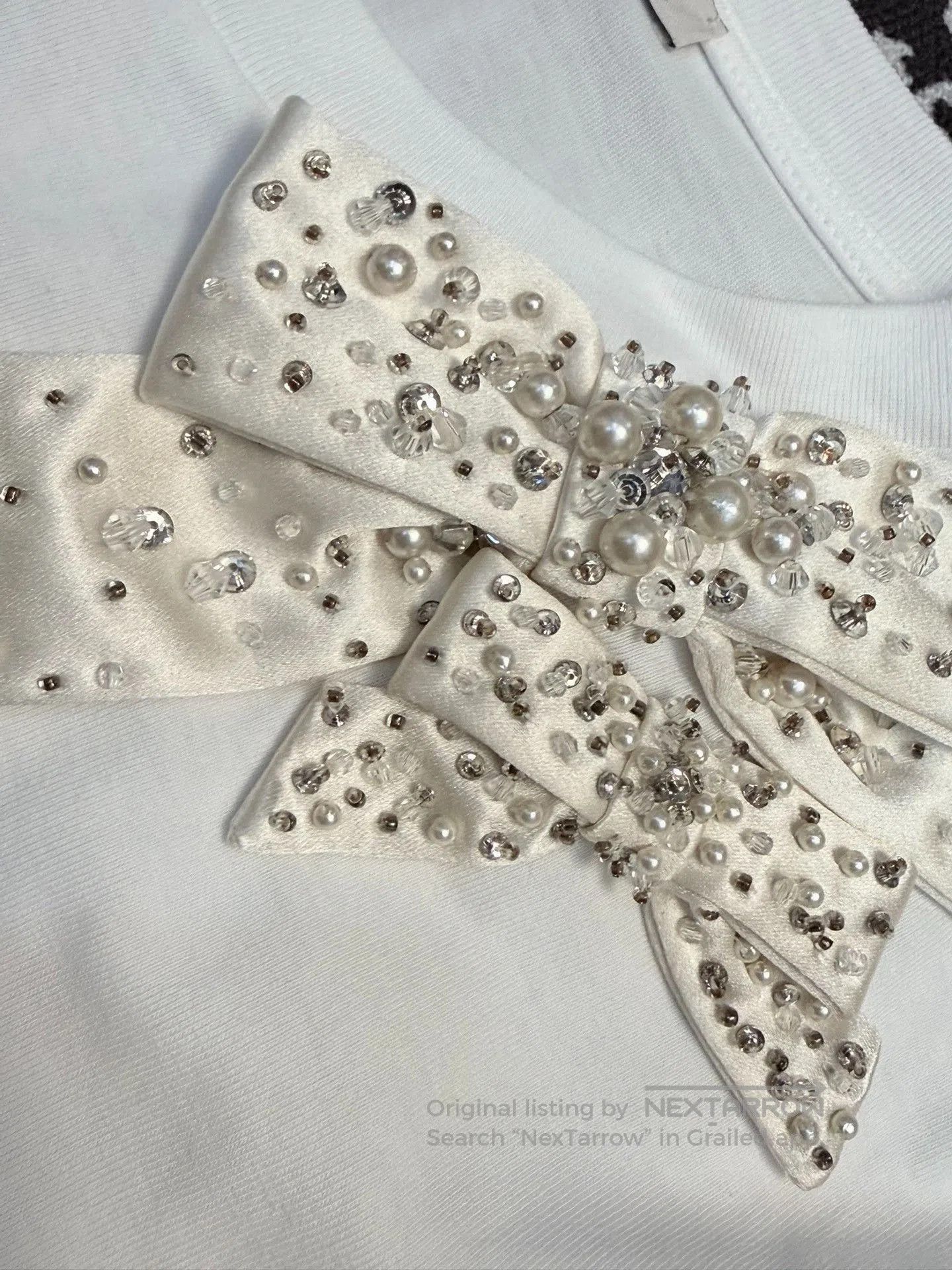 Other White Butterfly Pearl Rhinestone Top. Size ONE SIZE - 2 Thumbnail